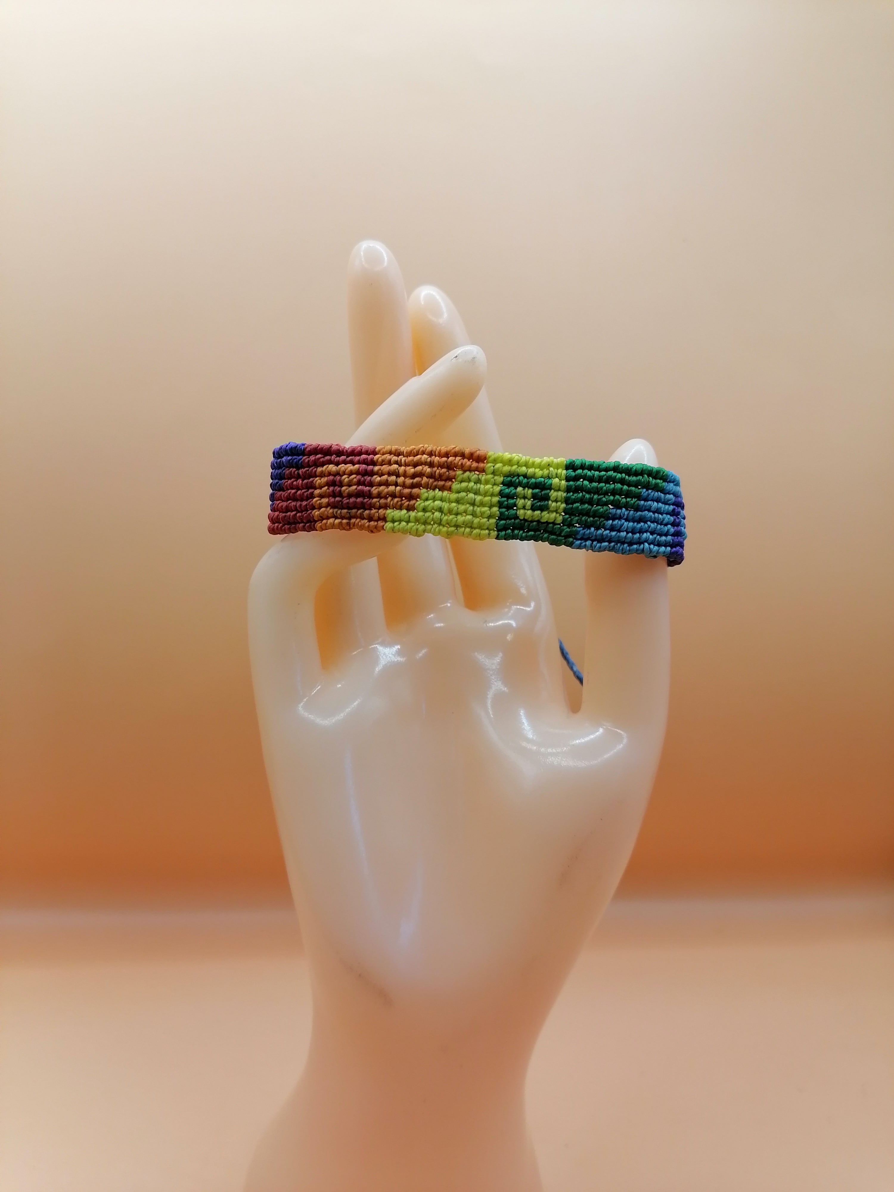 Gay Pride Flag Bracelet Love Friendship Handwoven Lesbian LGBT Rainbow