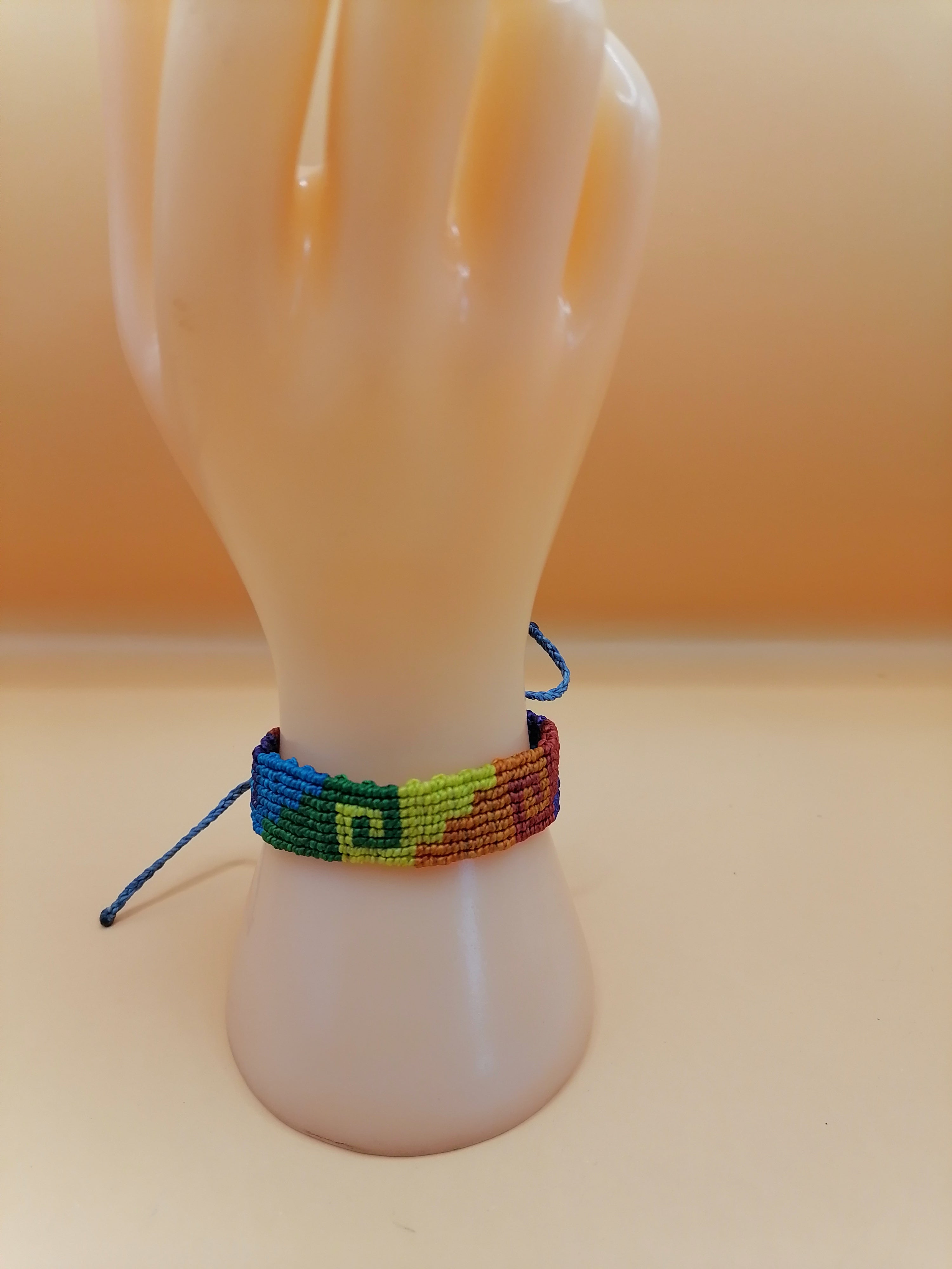 Gay Pride Flag Bracelet Love Friendship Handwoven Lesbian LGBT Rainbow