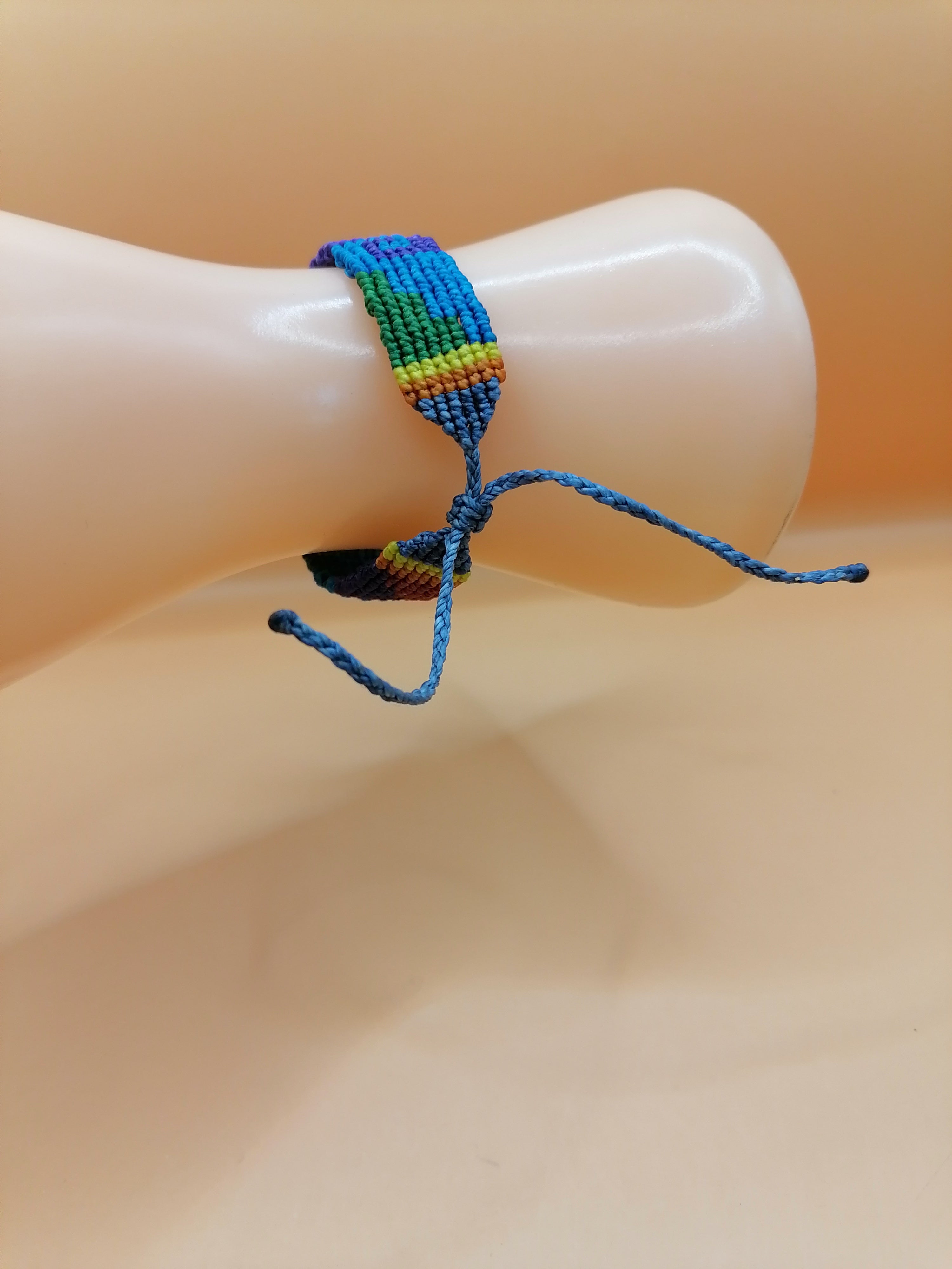 Gay Pride Flag Bracelet Love Friendship Handwoven Lesbian LGBT Rainbow