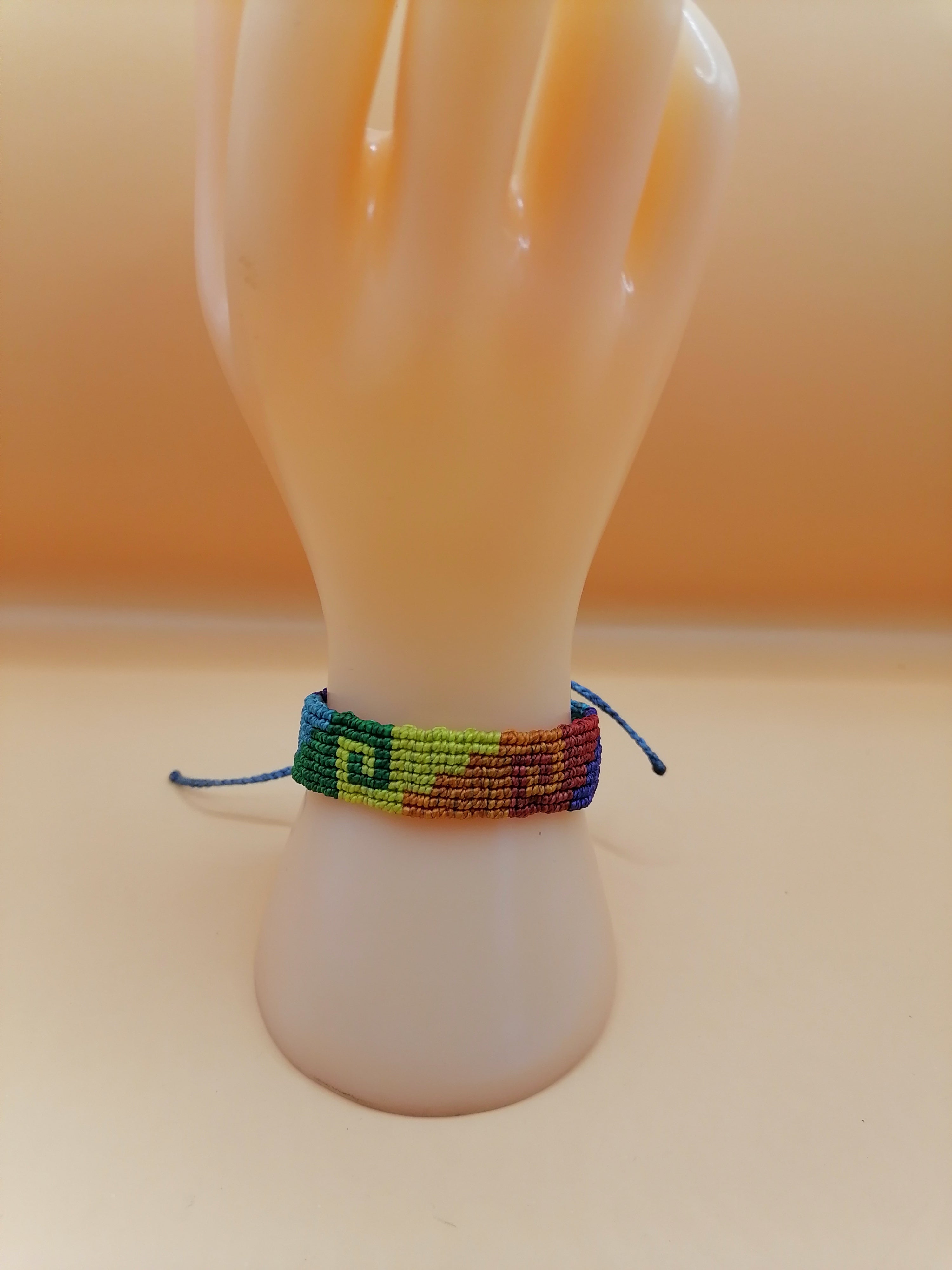 Gay Pride Flag Bracelet Love Friendship Handwoven Lesbian LGBT Rainbow