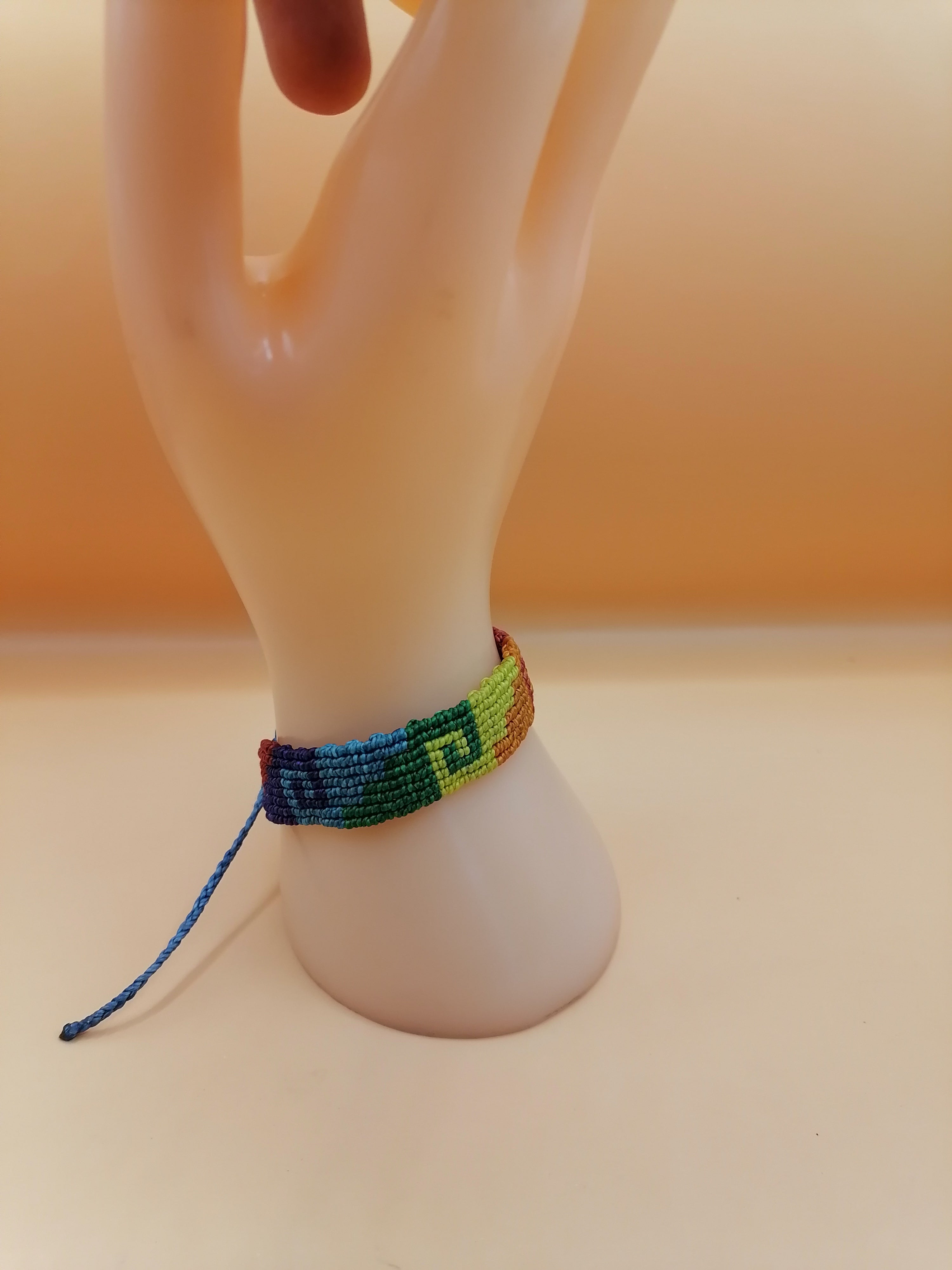 Gay Pride Flag Bracelet Love Friendship Handwoven Lesbian LGBT Rainbow