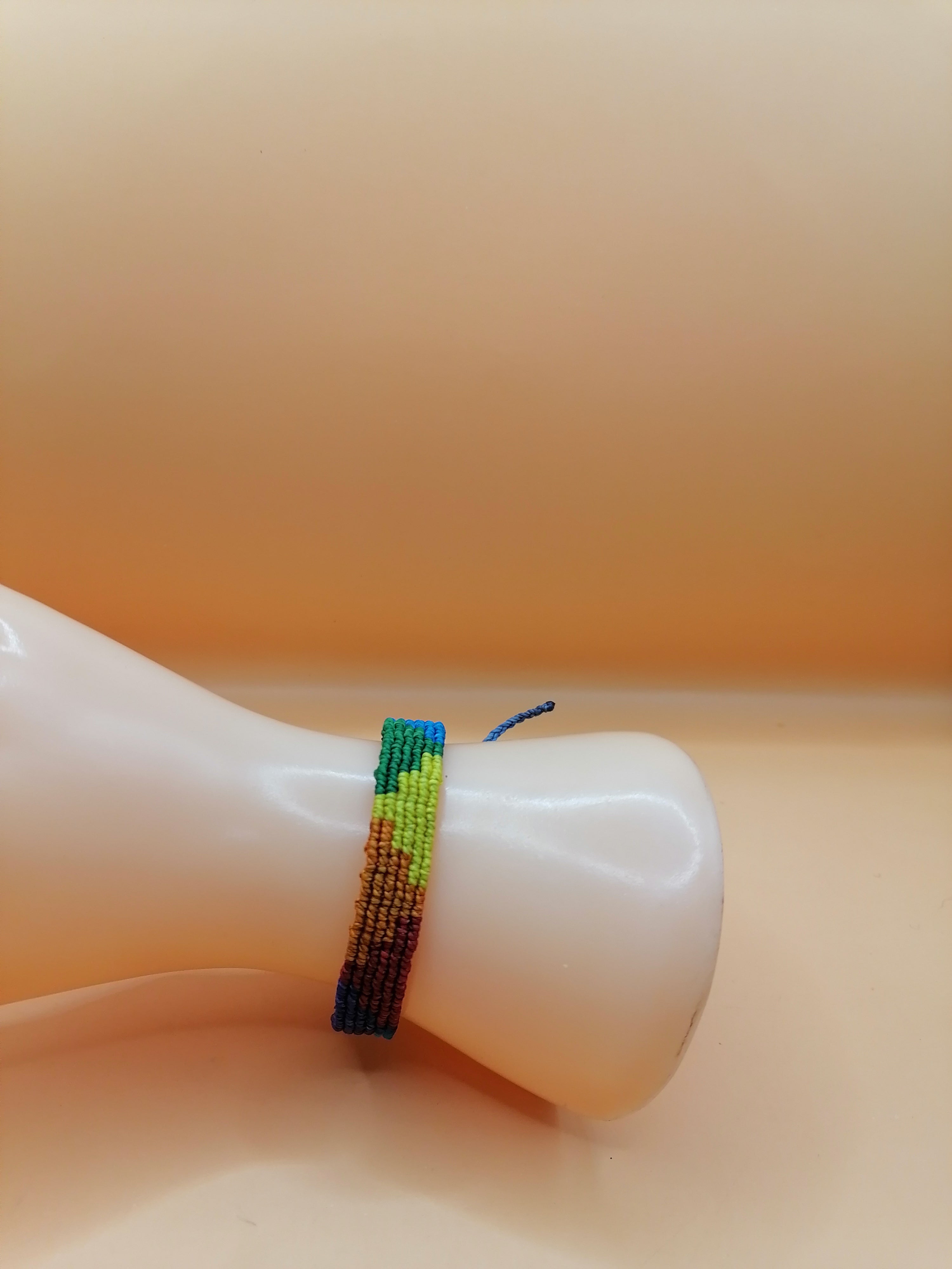 Gay Pride Flag Bracelet Love Friendship Handwoven Lesbian LGBT Rainbow