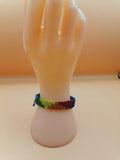 Handmade Rainbow Chakana Macrame Bracelet for LGBTQ+ Pride