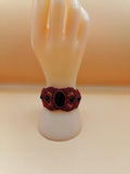 Handmade Macrame Bracelet with Natural Black Onyx