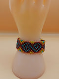 Andean Inca Macrame Bracelet Handmade Ancestral Geometric Design
