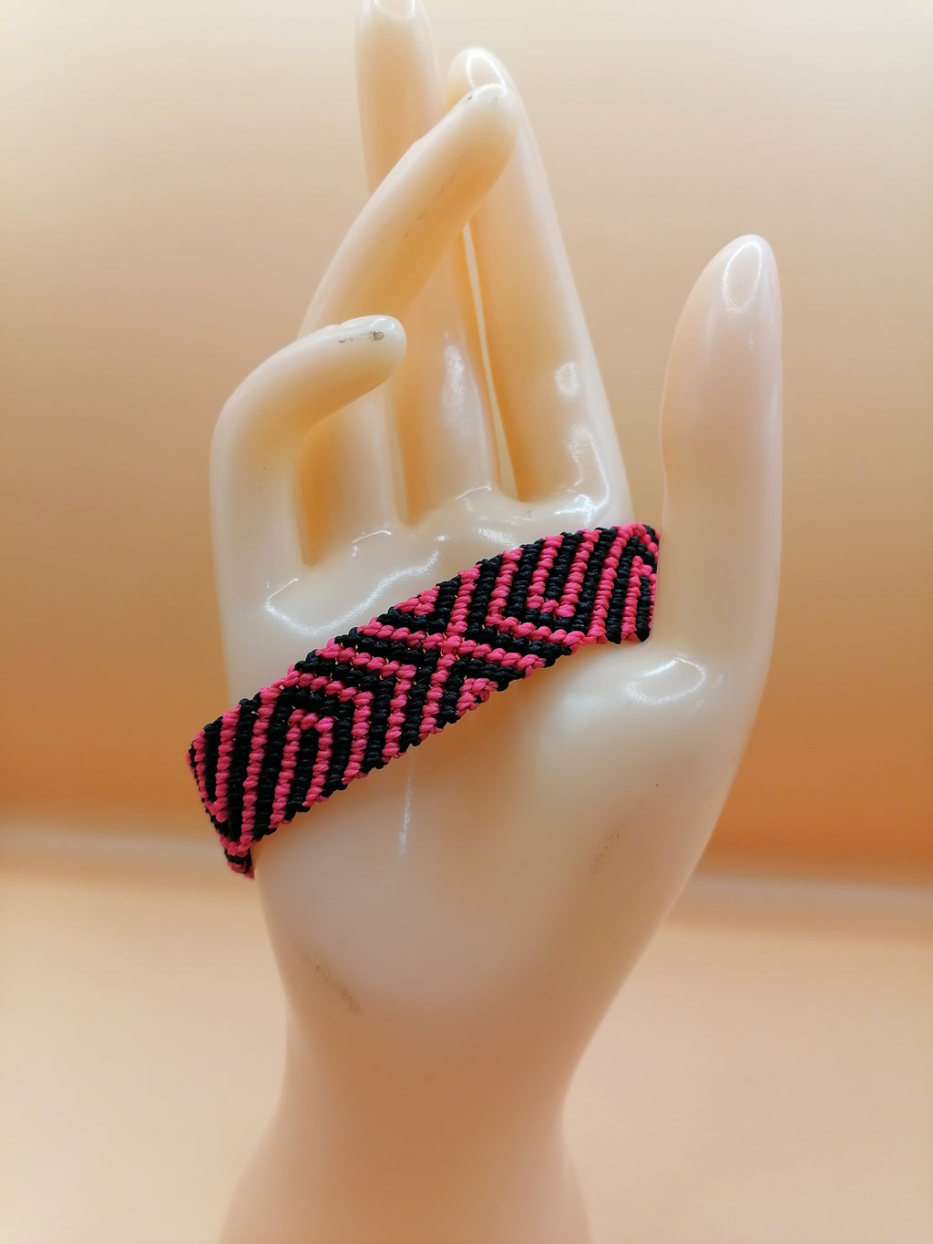 Handmade Macrame Andean Bracelet, Inca Bracelet with Geometric Designs