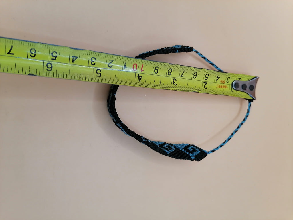Handmade Andean Macrame Bracelet with Inca Labyrinth Design