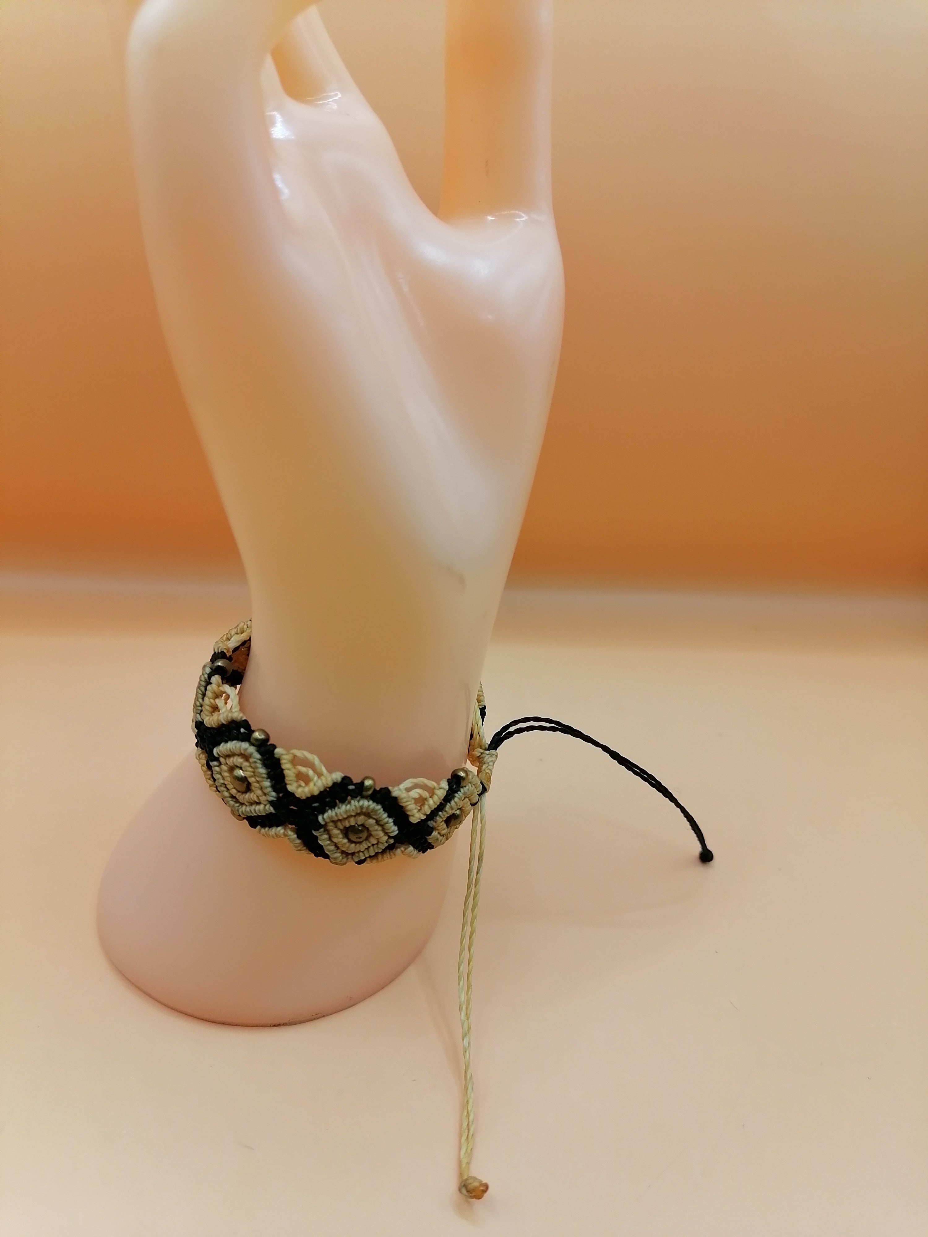 Handmade Macrame Bracelet with Diamond Design