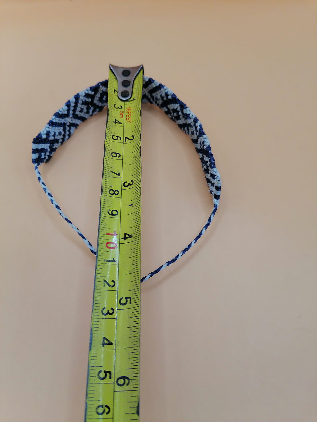 Geometric Macrame Bracelet Handmade Dark Blue