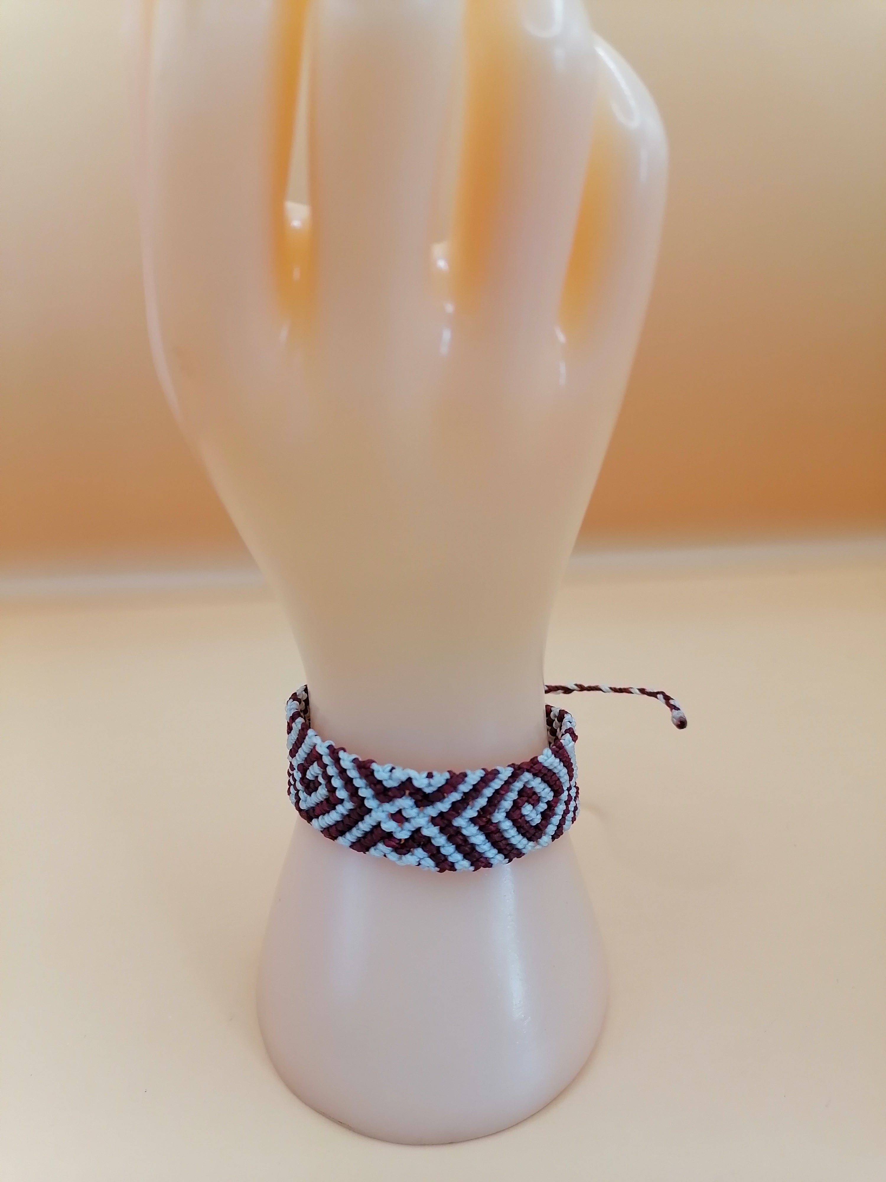 Unisex Macrame Labyrinth Bracelet, Peruvian Artisan, Cusco