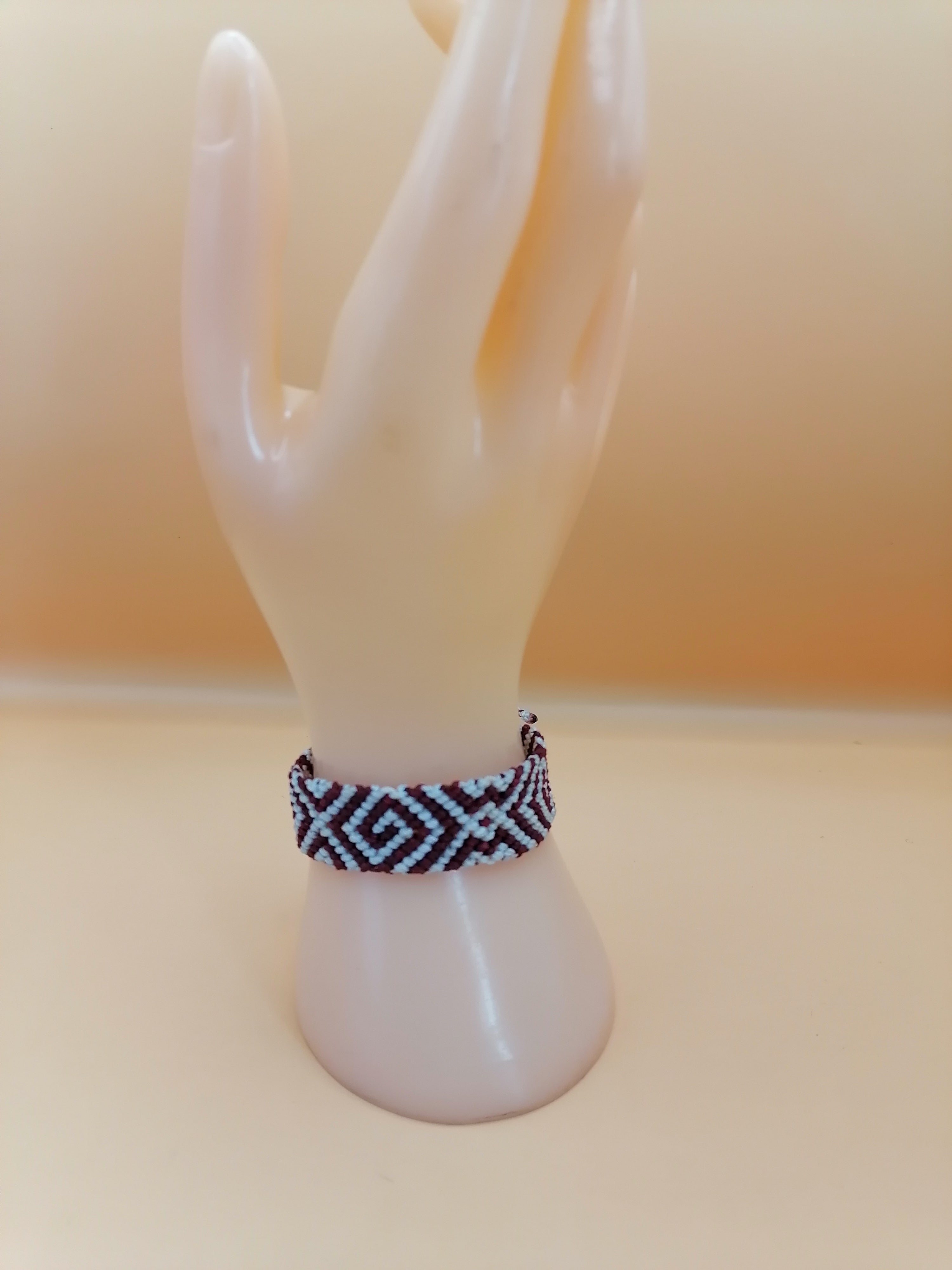 Unisex Macrame Labyrinth Bracelet, Peruvian Artisan, Cusco