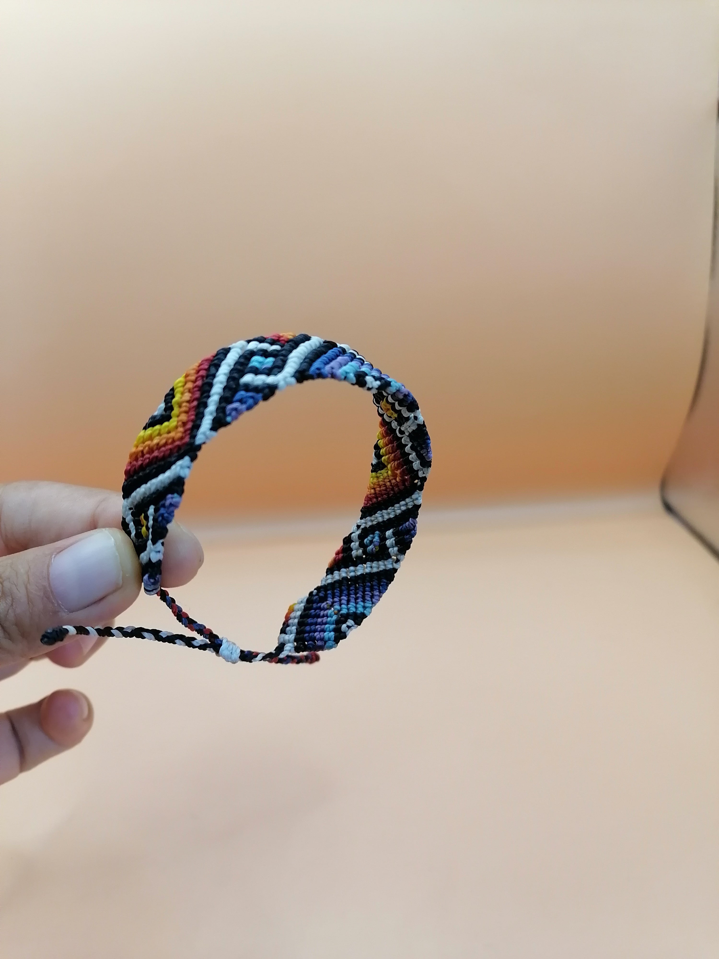 Unisex Macrame Labyrinth Bracelet, Peruvian Artisan, Cusco