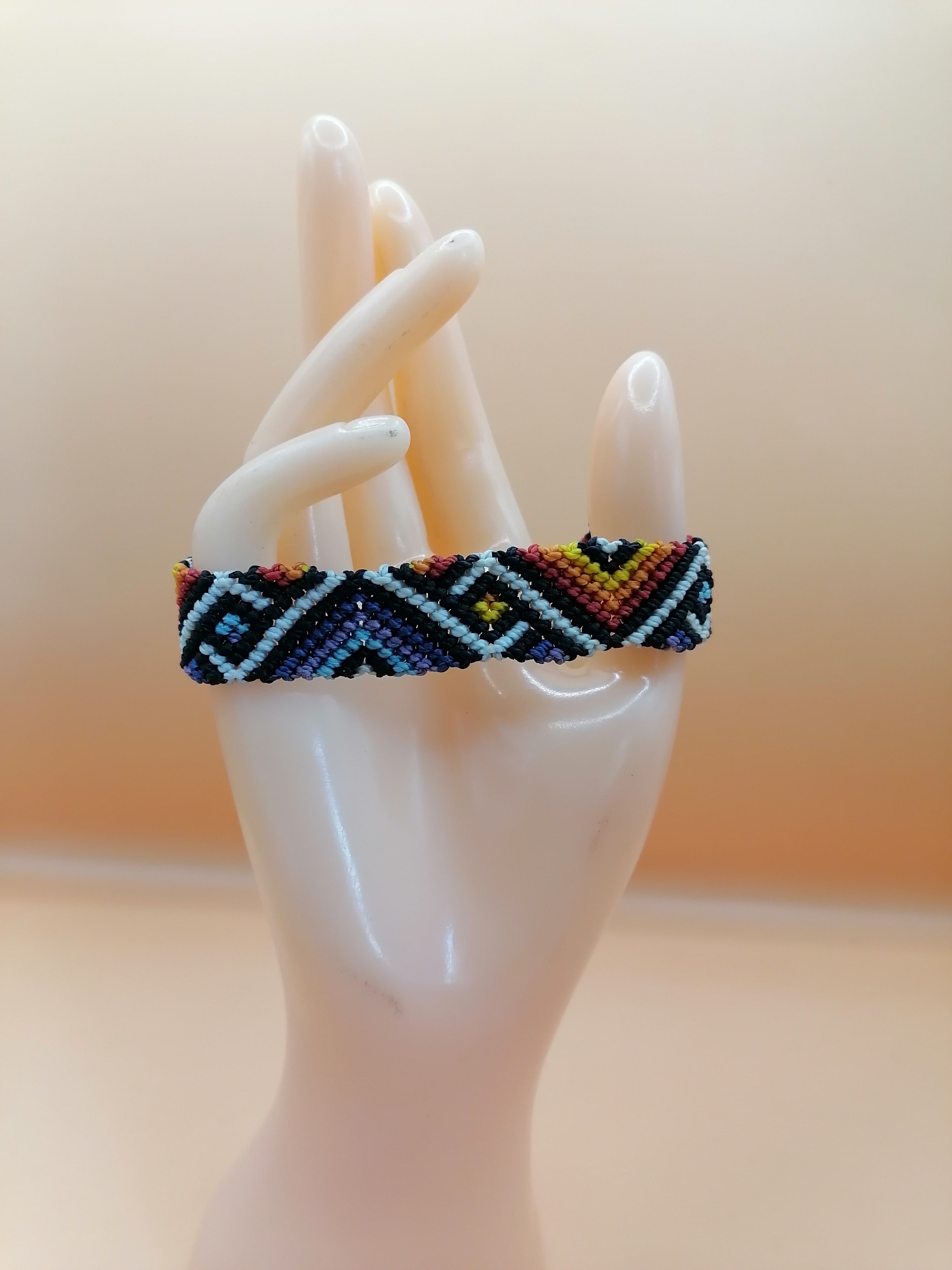 Unisex Macrame Labyrinth Bracelet, Peruvian Artisan, Cusco