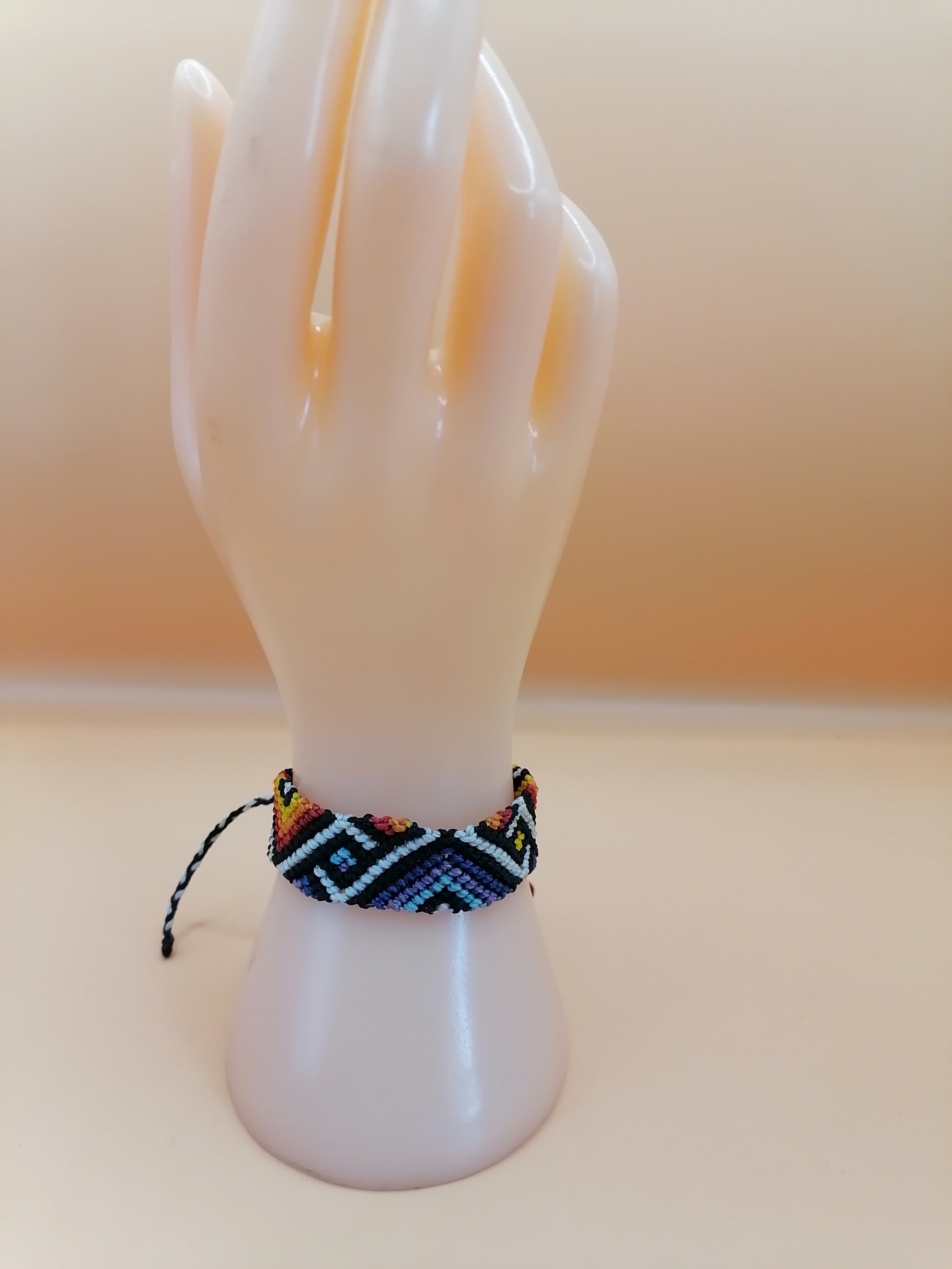Unisex Macrame Labyrinth Bracelet, Peruvian Artisan, Cusco