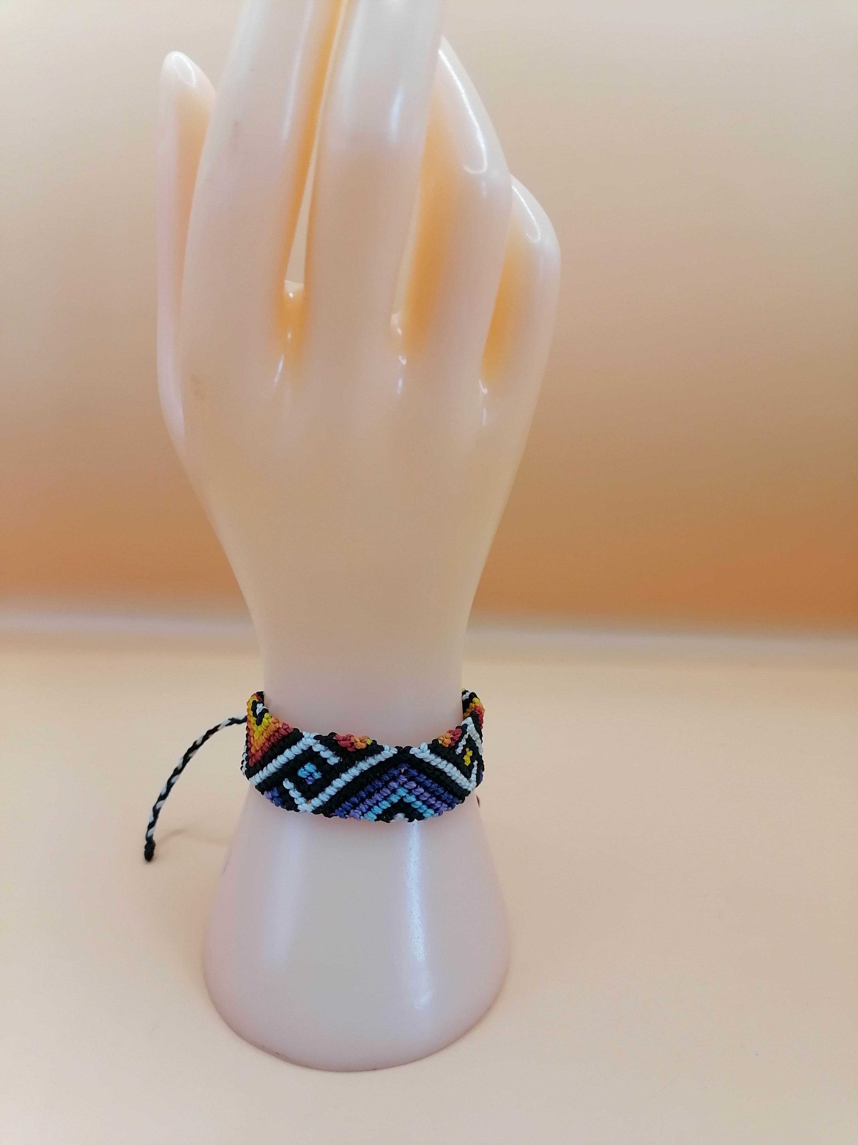 Unisex Macrame Labyrinth Bracelet, Peruvian Artisan, Cusco