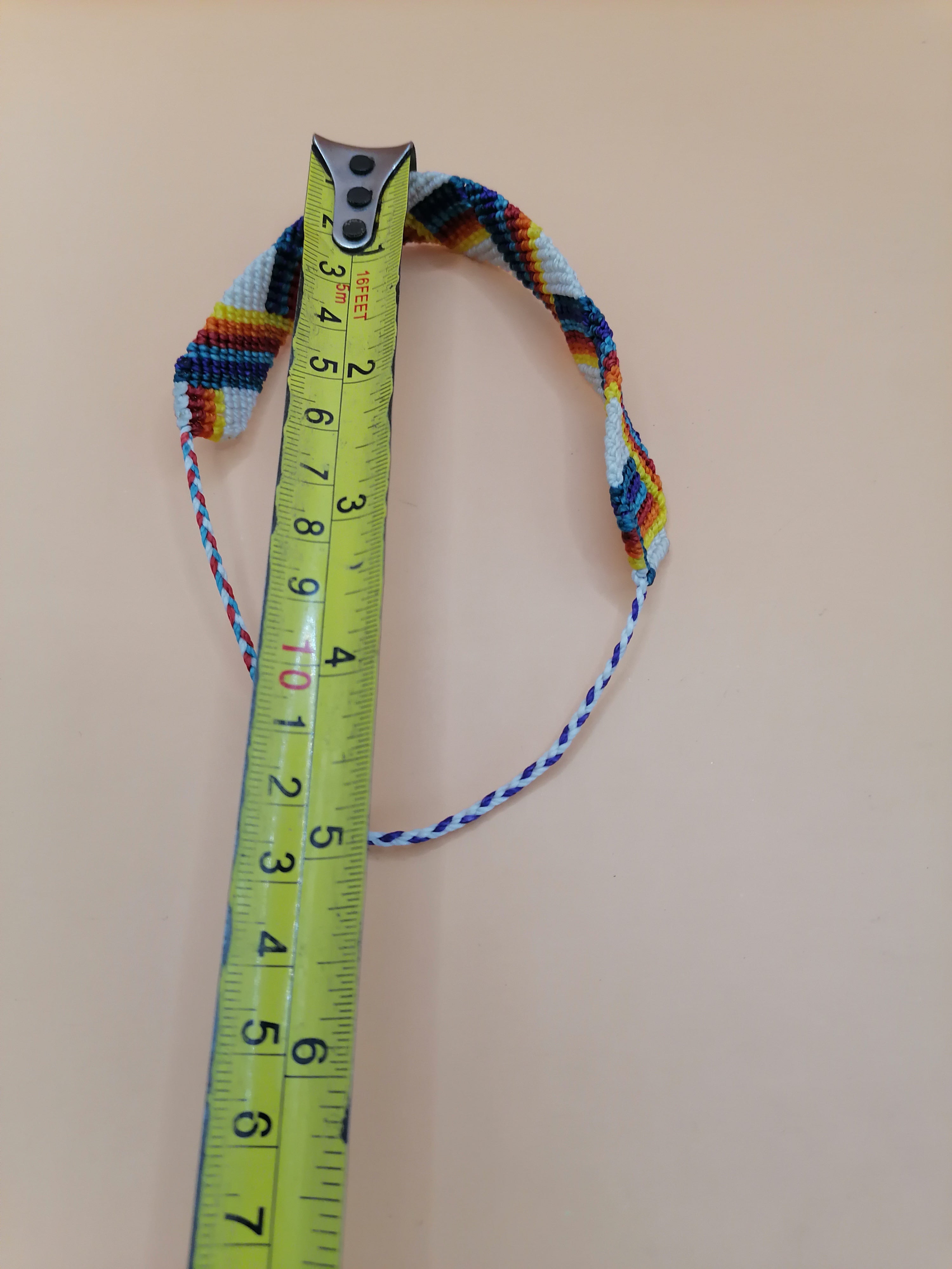 Handwoven Geometric Natural Macrame Cuff