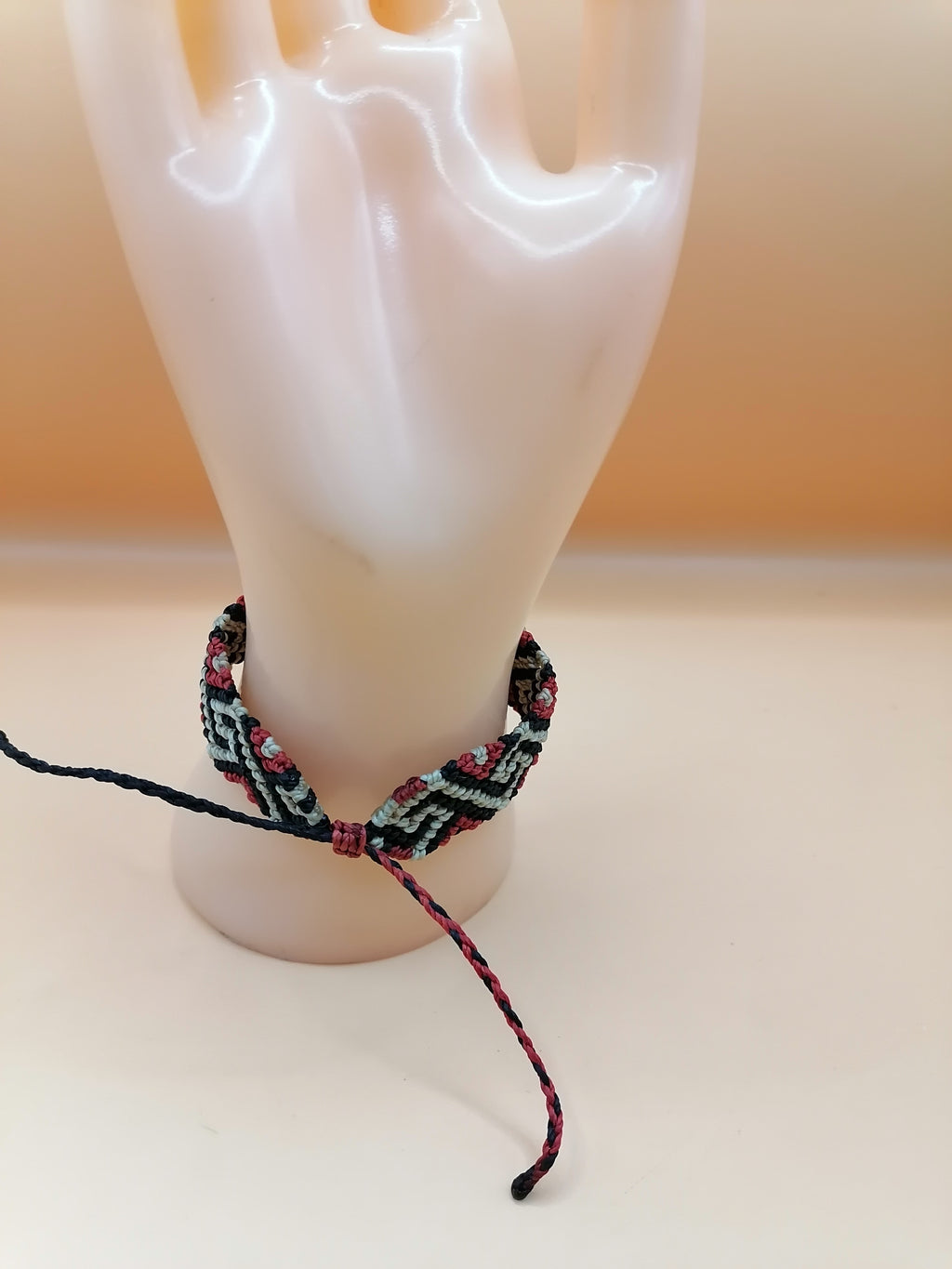 Handmade Macrame Bracelet with Greek Labyrinth Design