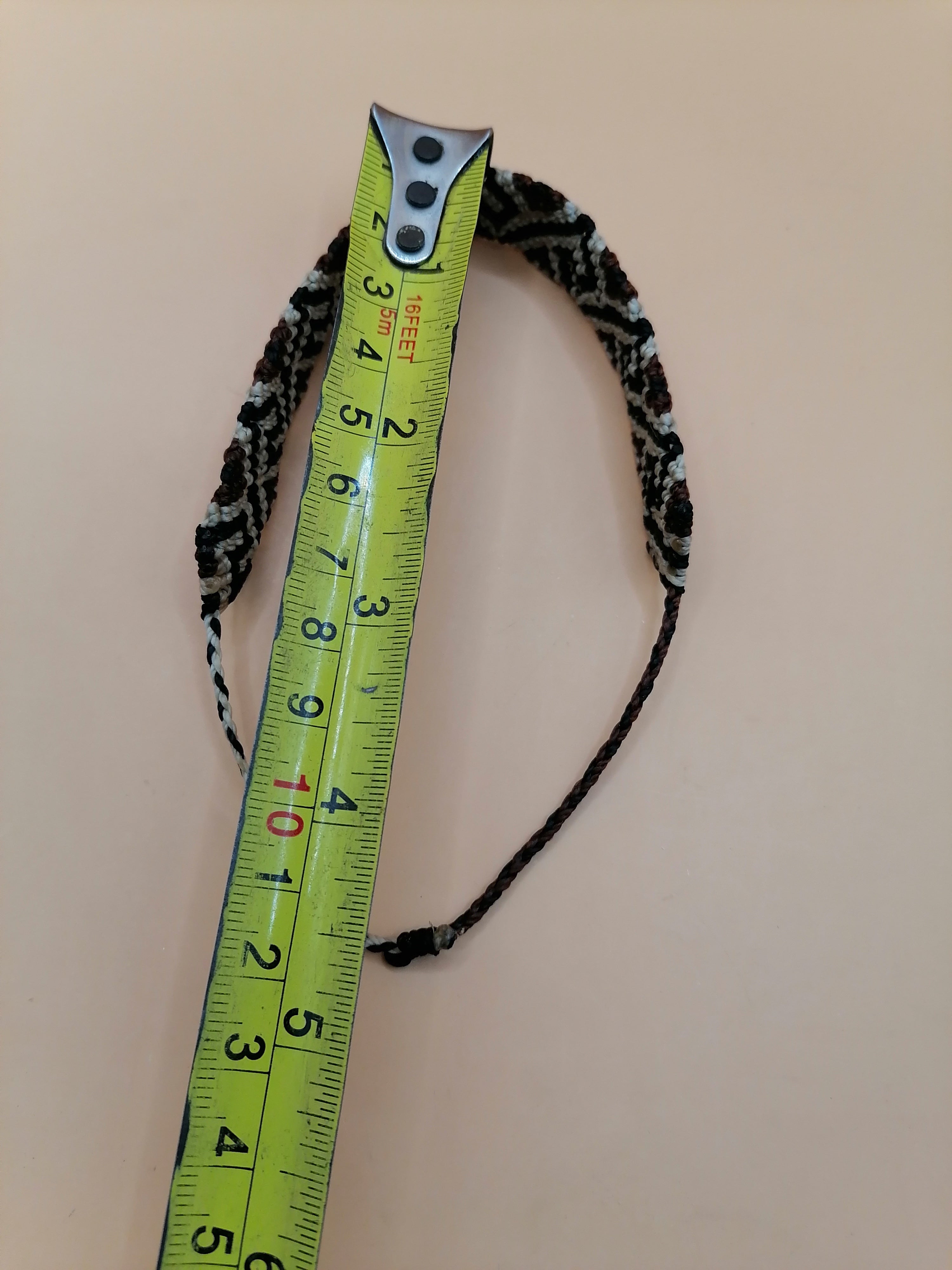 Handmade Macrame Bracelet with Geometric Greek Pattern