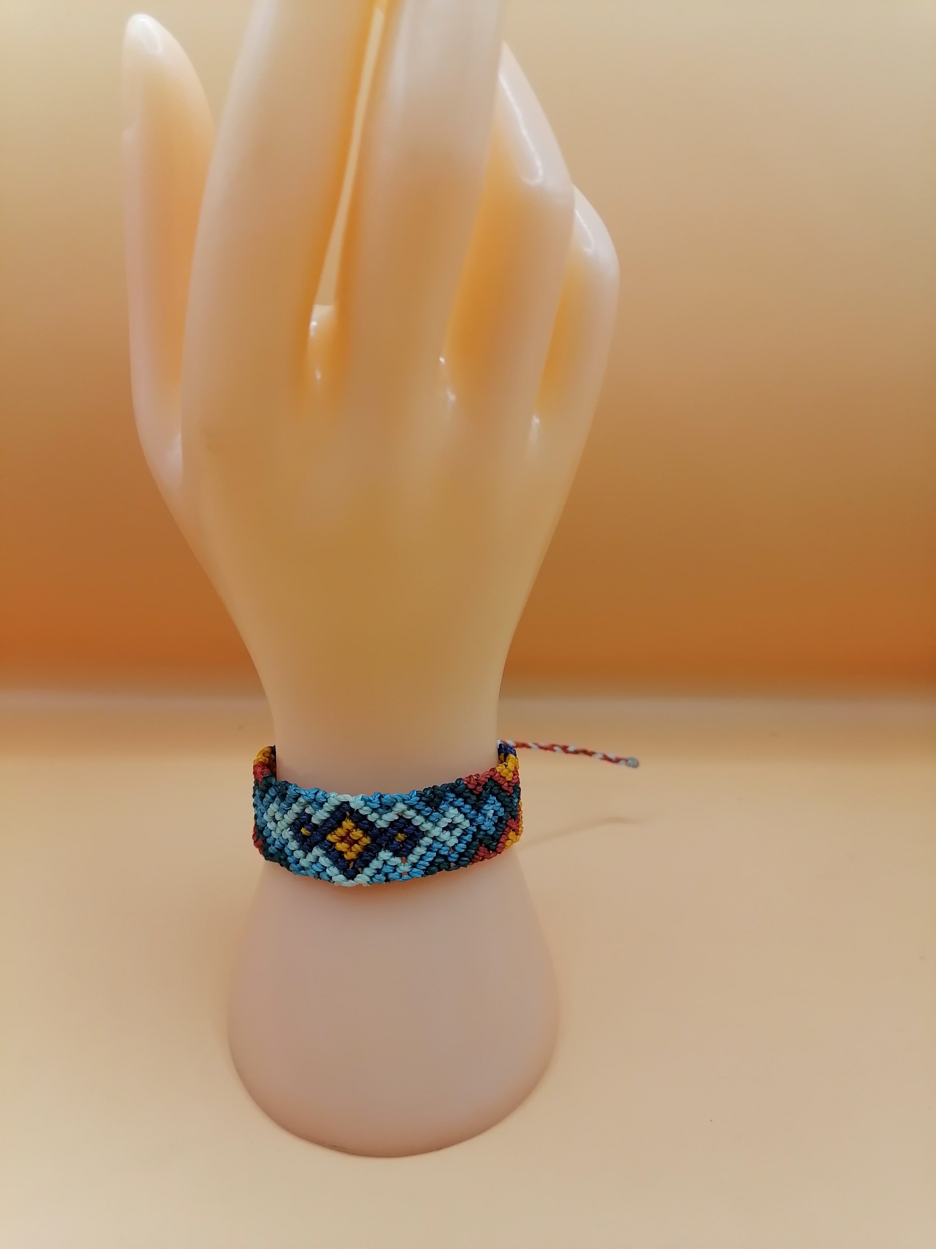Geometric Hand-Woven Macrame Friendship Bracelet