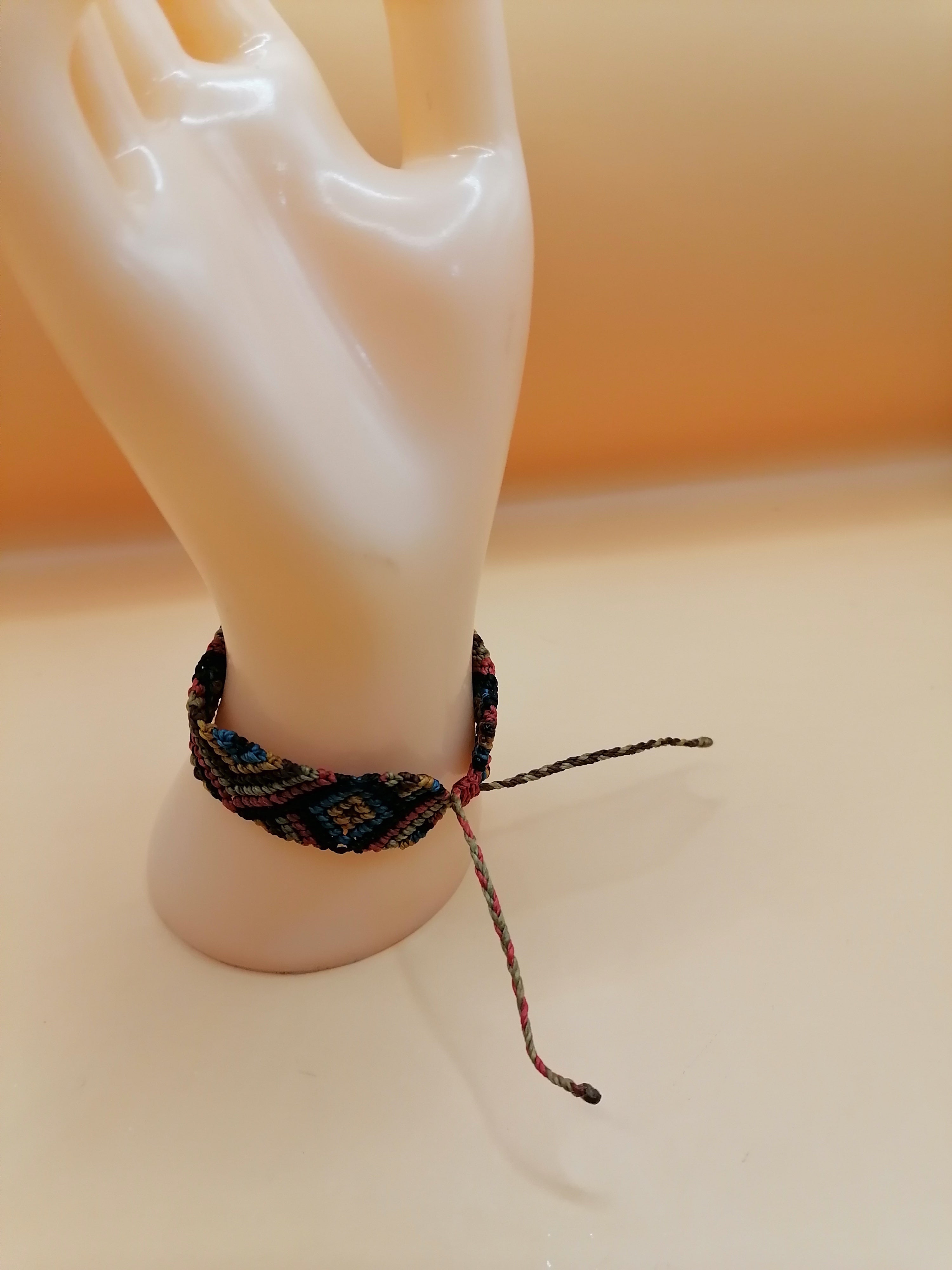 Geometric Macrame Bracelet Handmade Woven Peruvian Craft