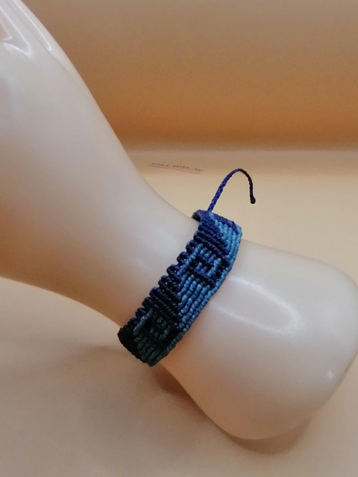 Handwoven Macrame Bracelet with Labyrinth Design - Peruvian Craft