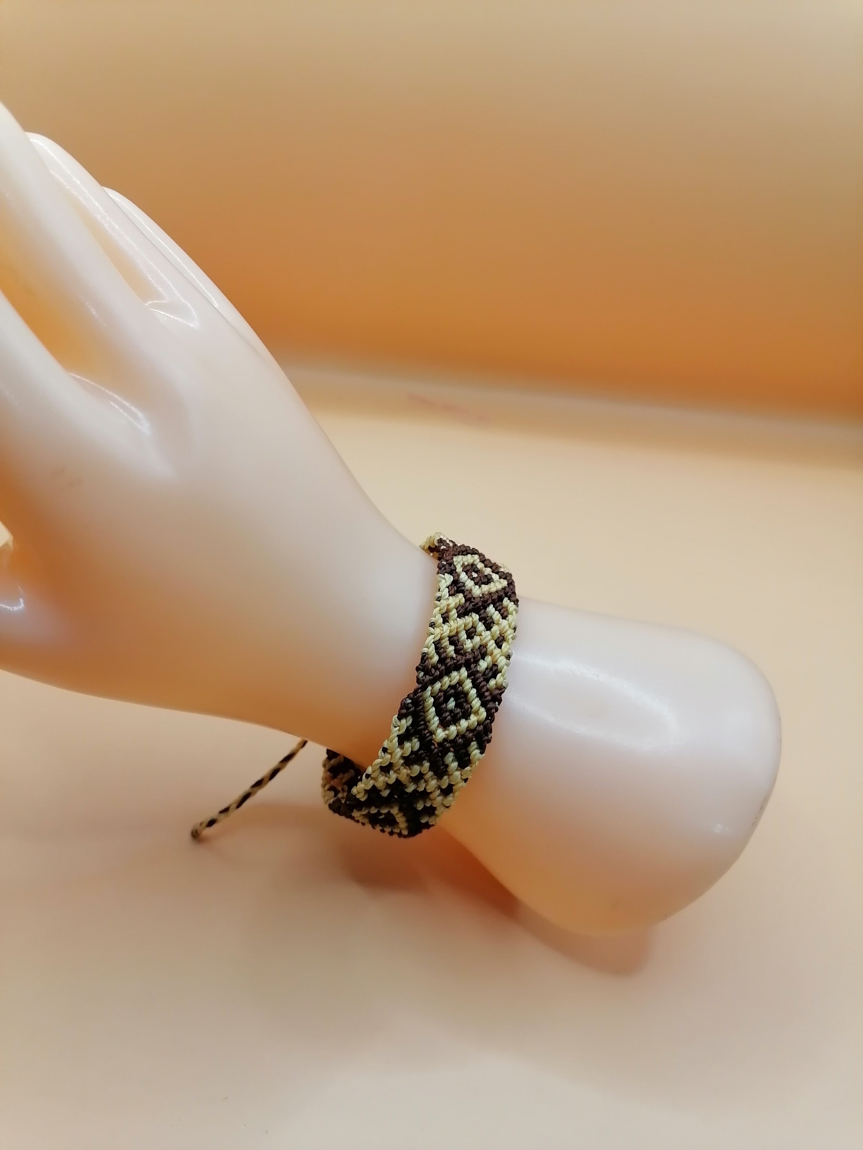 Geometric Macrame Bracelet Handmade Unisex Bracelet