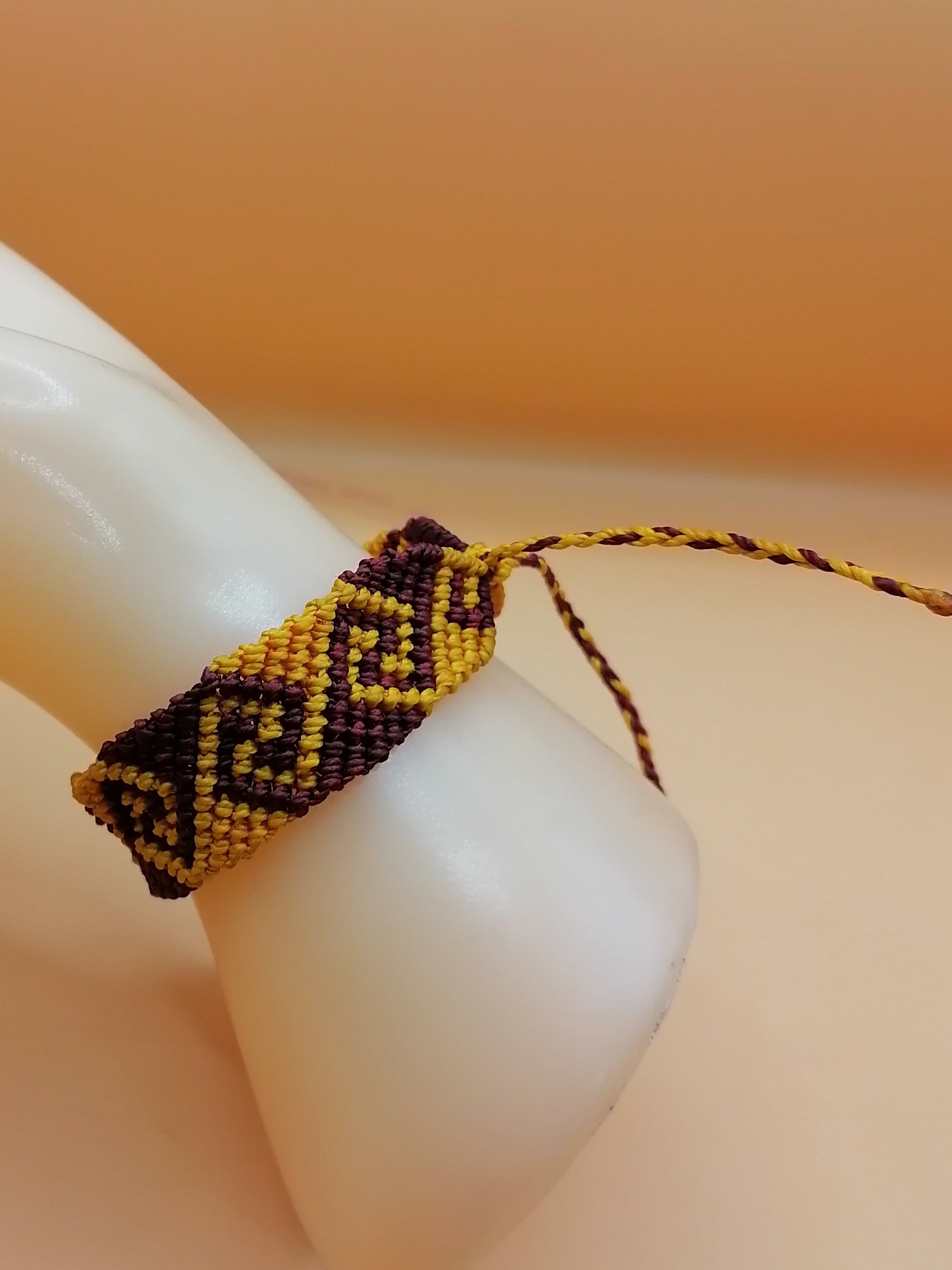 Hand-woven Macrame Bracelet with Greek Labyrinth Design