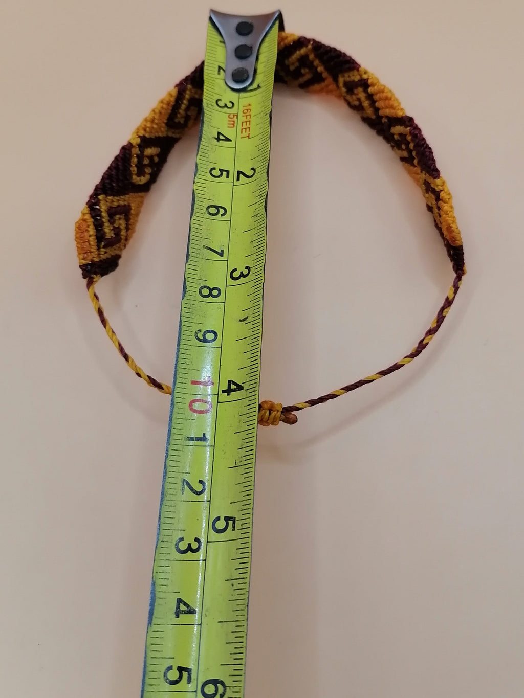 Hand-woven Macrame Bracelet with Greek Labyrinth Design