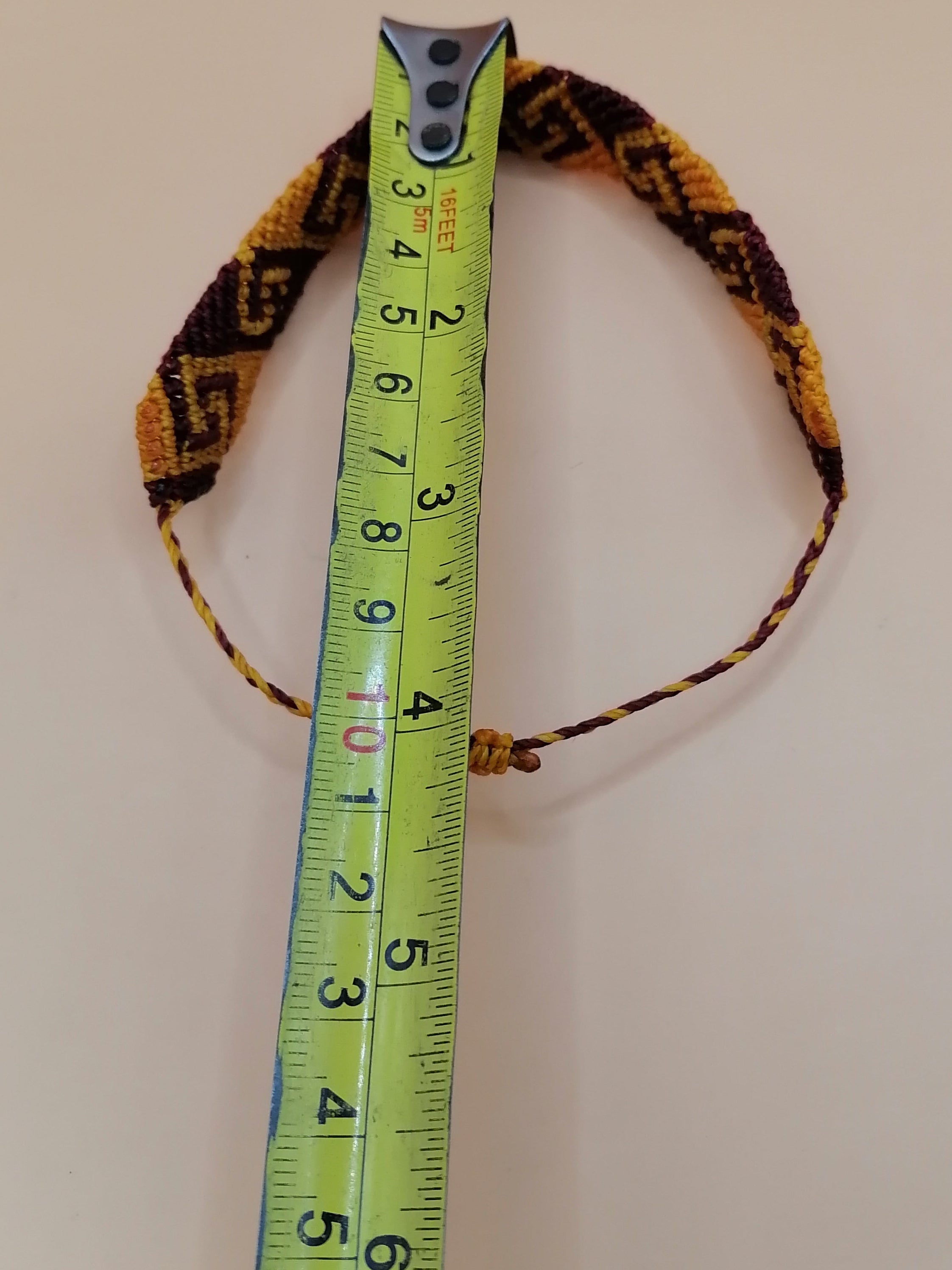Hand-woven Macrame Bracelet with Greek Labyrinth Design