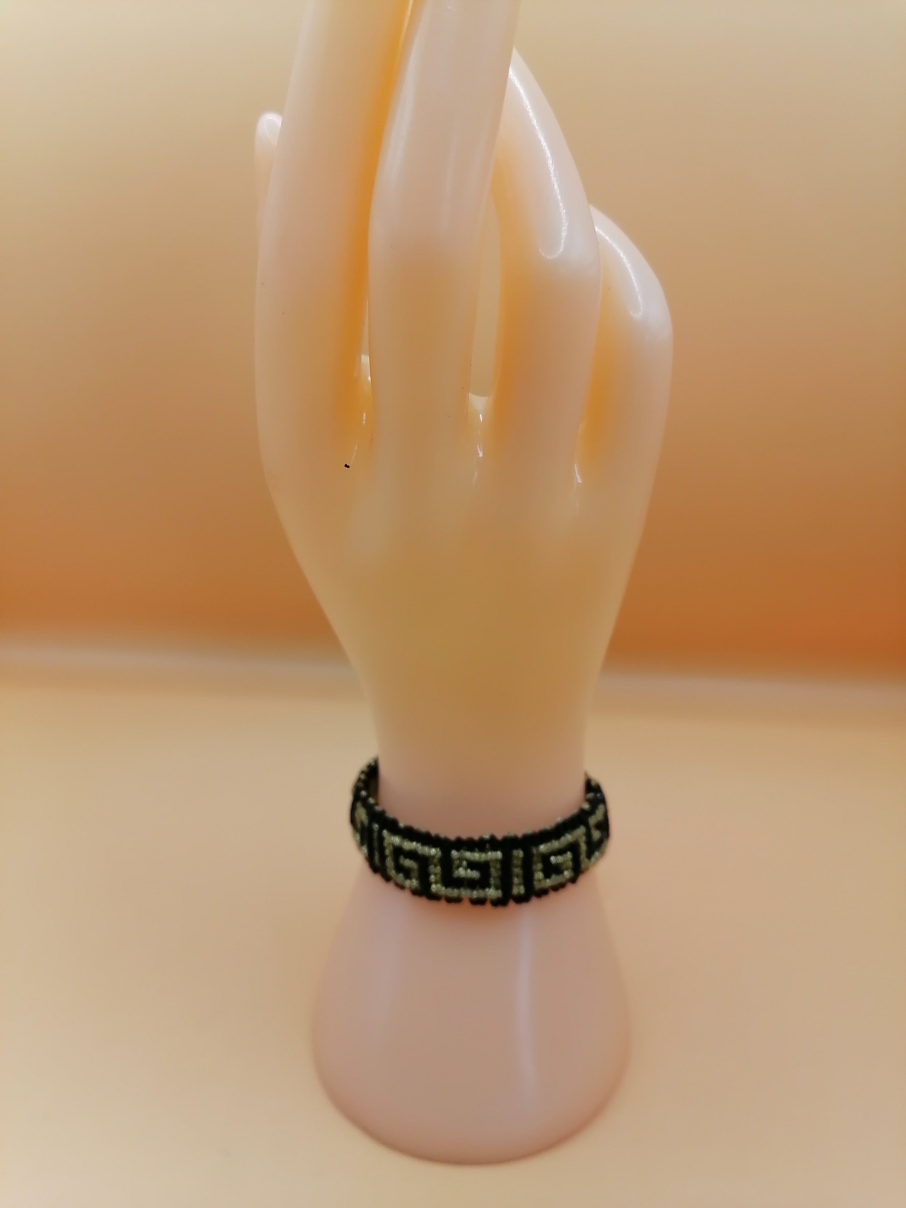 Andean Macrame Bracelet Sacred Labyrinth Pattern Design Cusco
