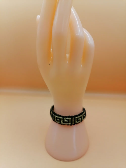 Andean Macrame Bracelet Sacred Labyrinth Pattern Design Cusco