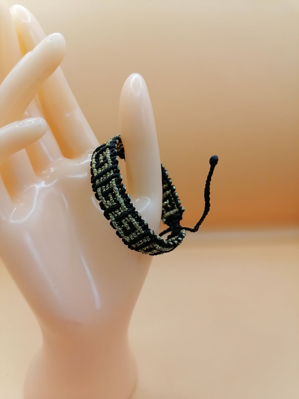Andean Macrame Bracelet Sacred Labyrinth Pattern Design Cusco