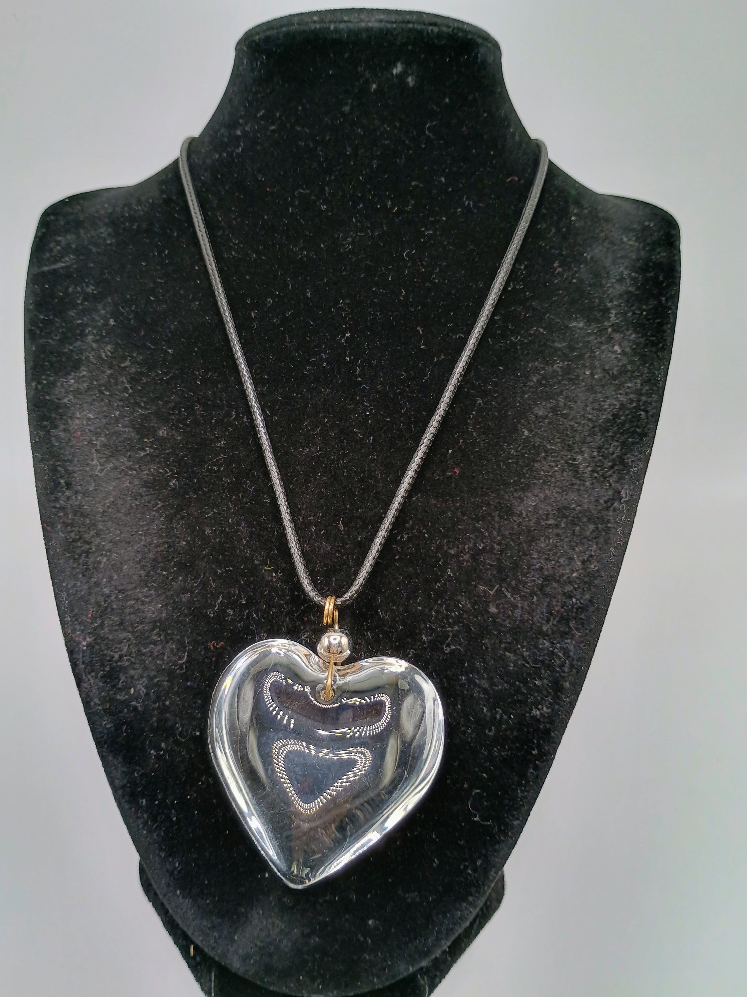 Heart Necklace Quartz Crystal Pendant Unisex