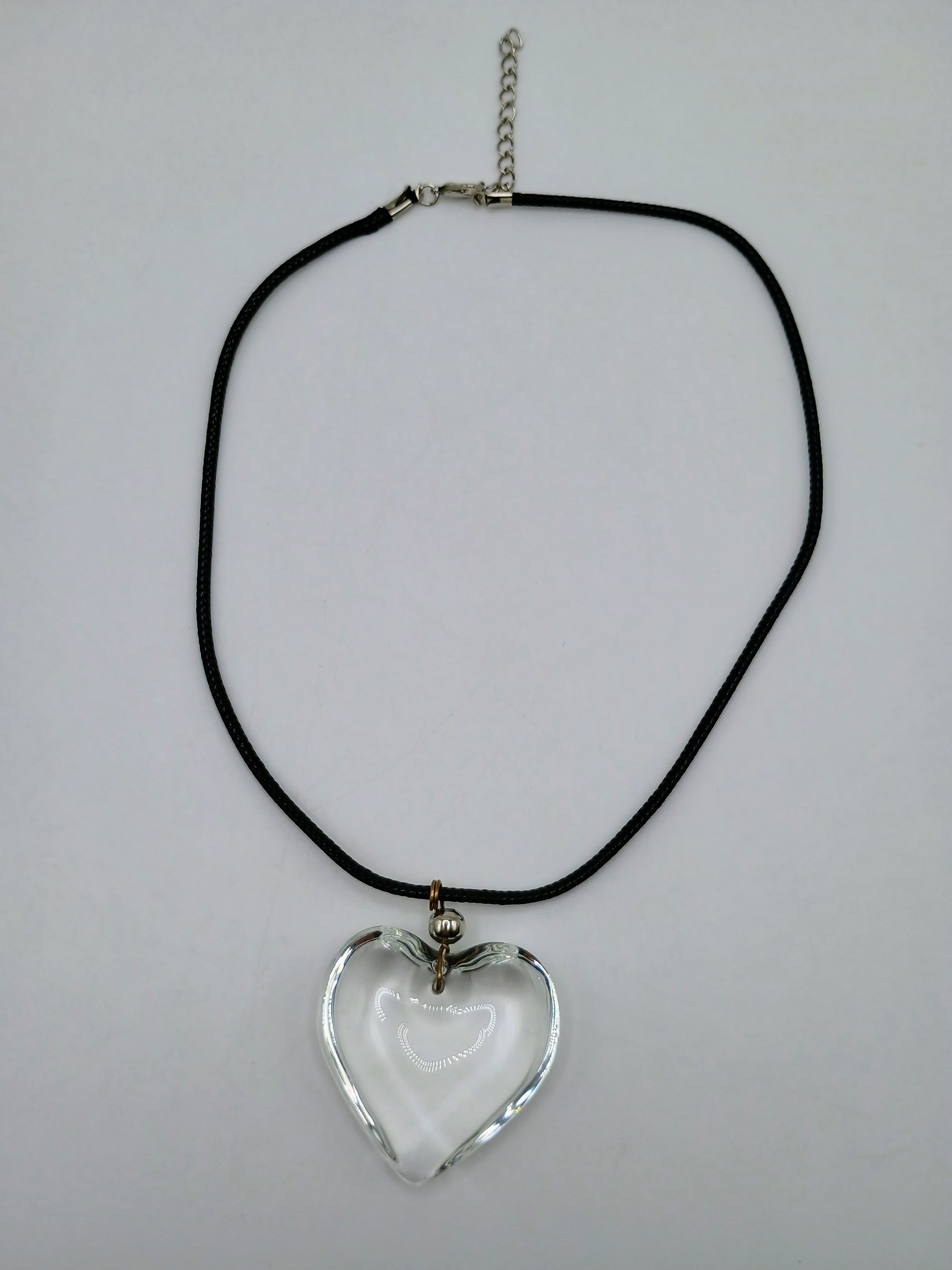Heart Necklace Quartz Crystal Pendant Unisex