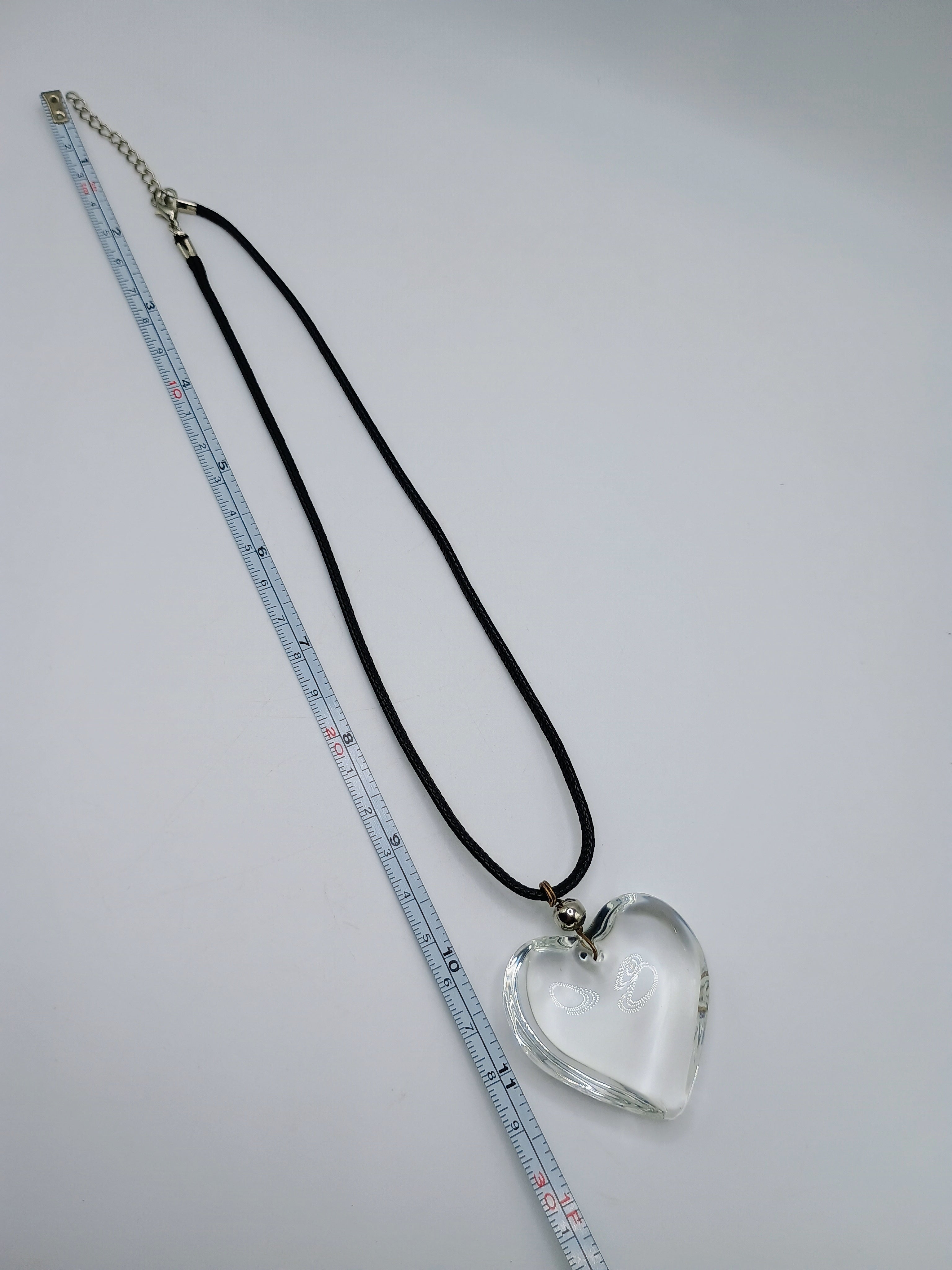 Heart Necklace Quartz Crystal Pendant Unisex