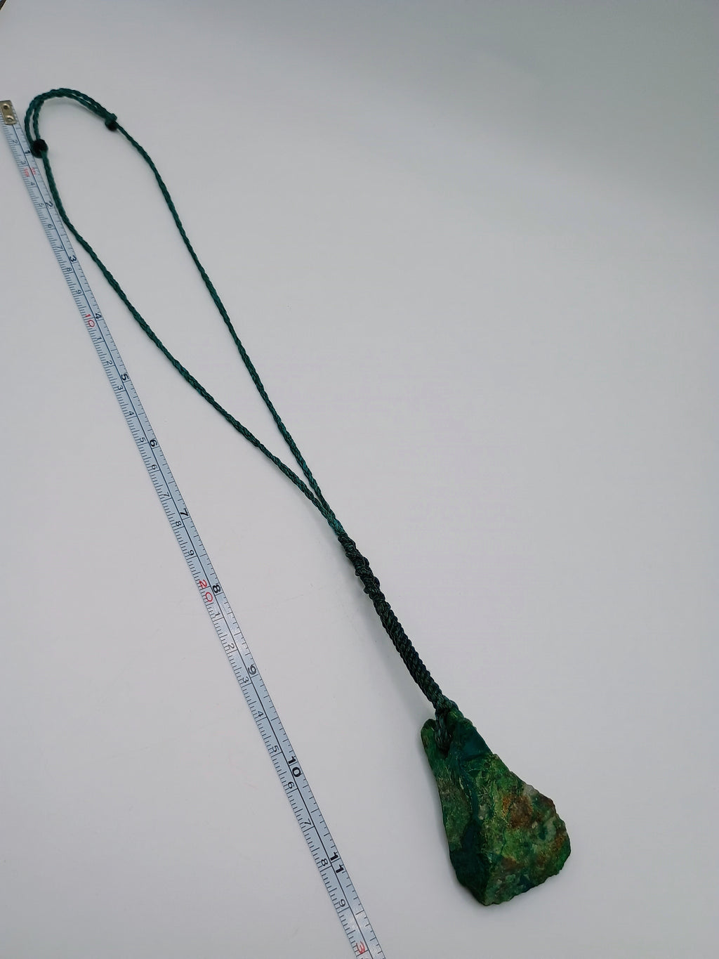 Natural Turquoise Necklace Macrame Handmade Stone