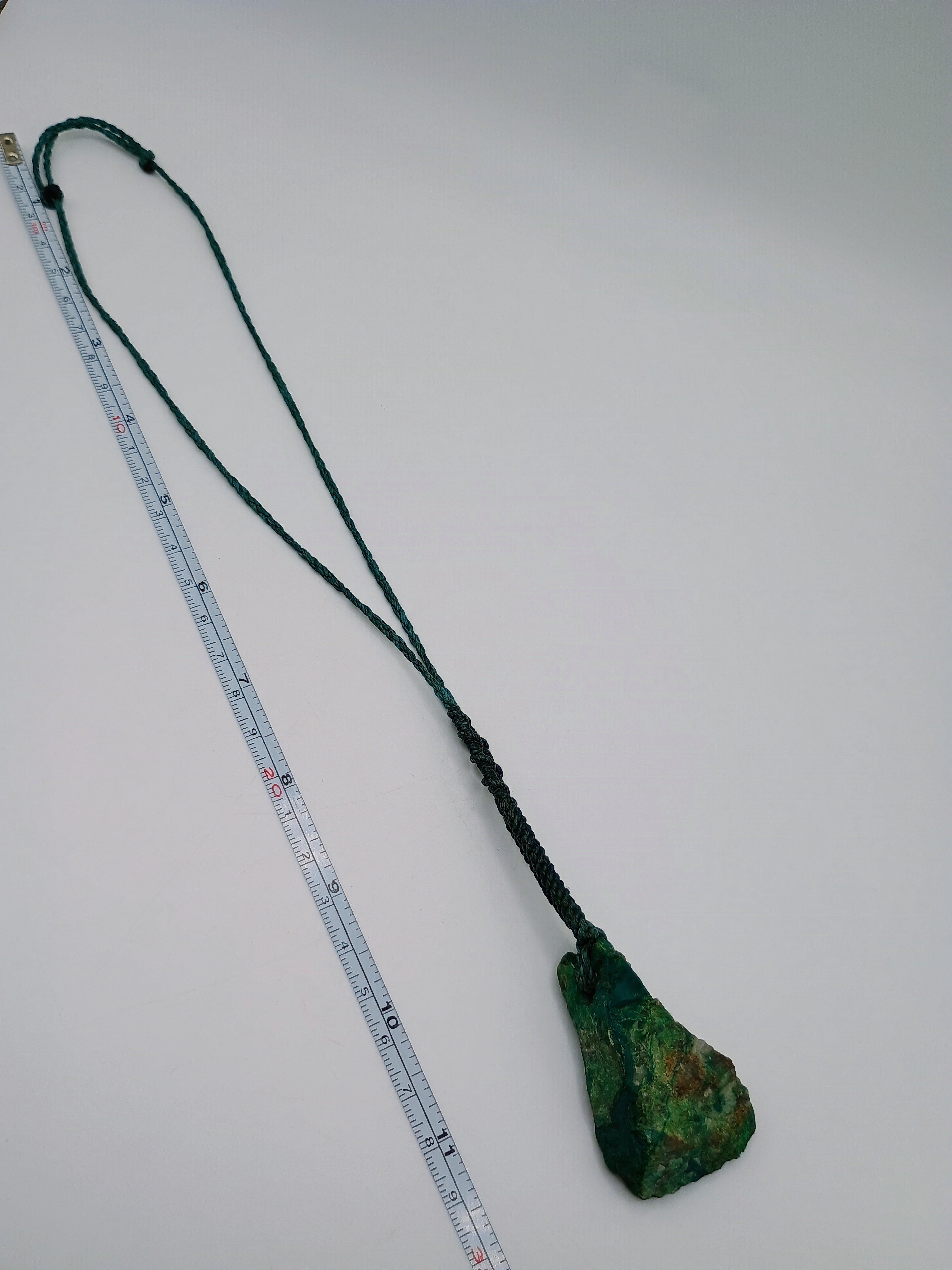 Natural Turquoise Necklace Macrame Handmade Stone