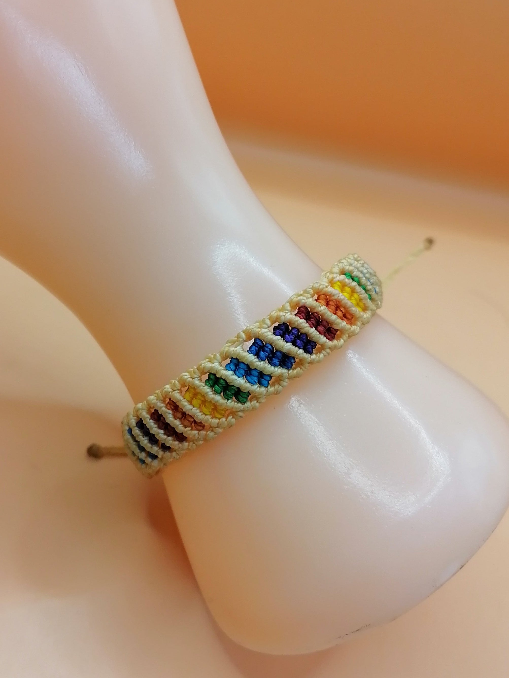 High Quality Hand-Woven Colorful Macrame Bracelet