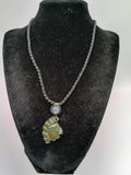 Handmade Macrame Necklace with Natural Stone and Inca Face