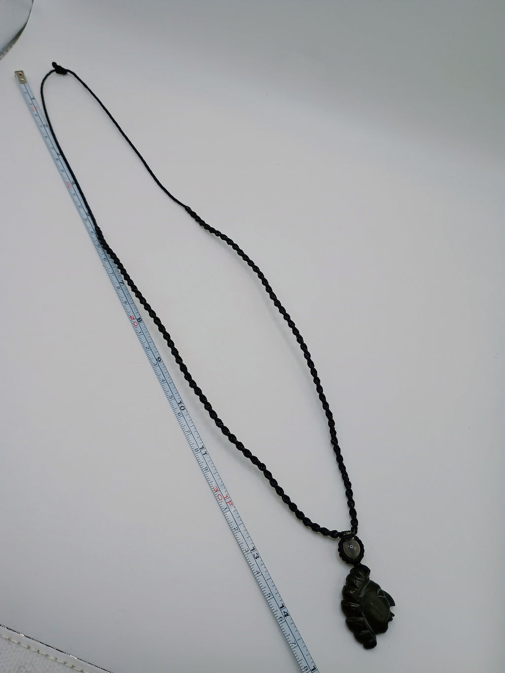 Handmade Macrame Necklace with Natural Stone and Inca Face