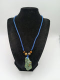 Handmade Macrame Necklace with Inca Stone Manco Capac Amulet