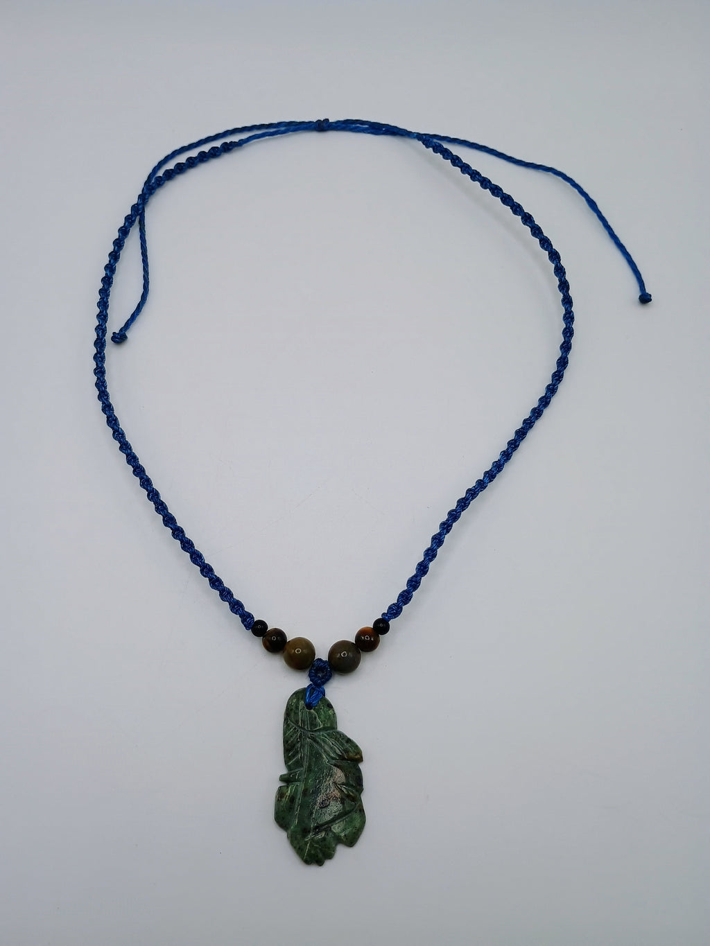 Handmade Macrame Necklace with Inca Stone Manco Capac Amulet