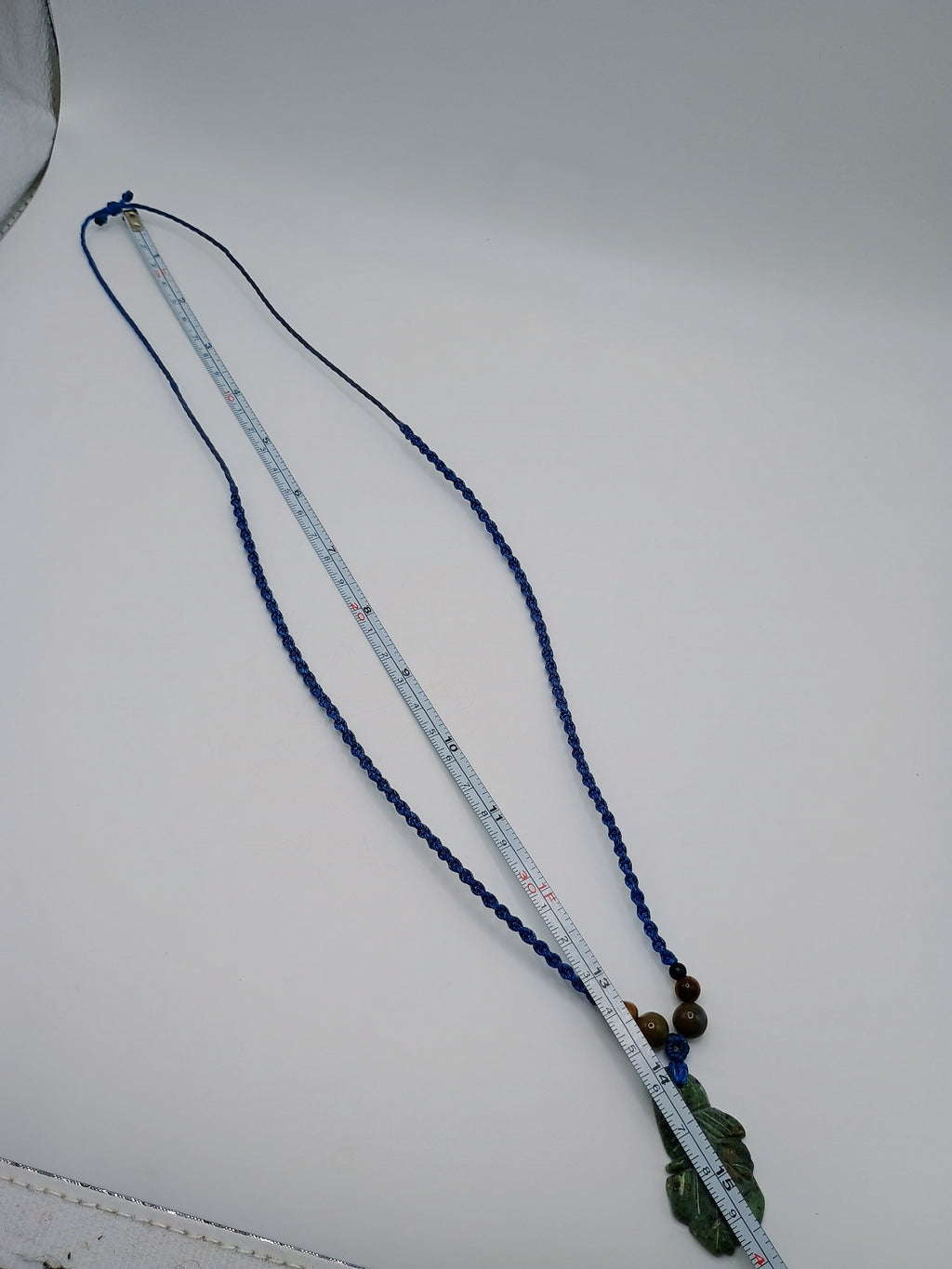 Handmade Macrame Necklace with Inca Stone Manco Capac Amulet