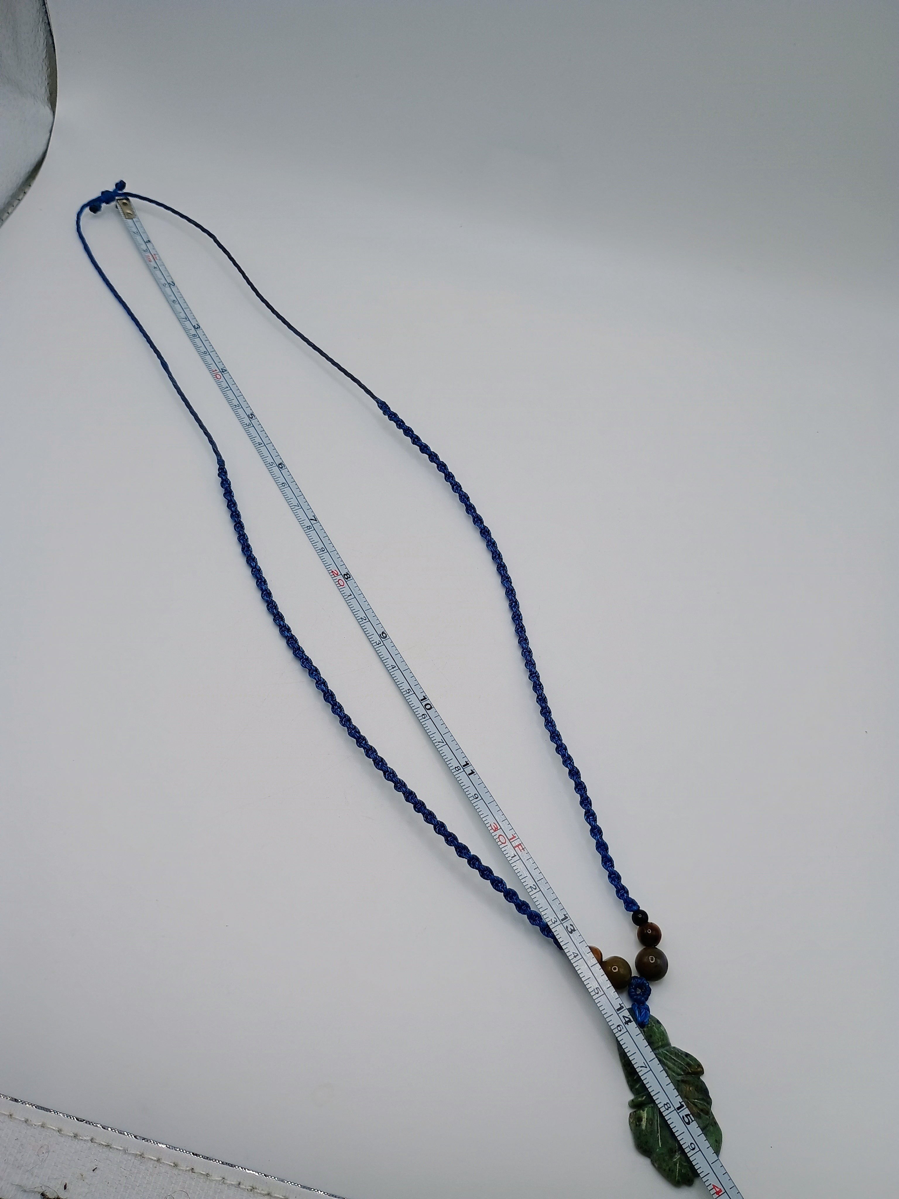 Handmade Macrame Necklace with Inca Stone Manco Capac Amulet