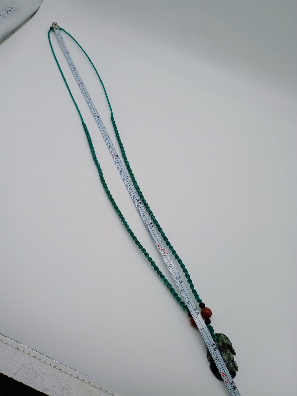 Inca Mask Necklace, Carved Natural Stone, Ancestral Macrame