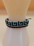 Hand-woven macrame cord bracelet inspired by Peruvian culture