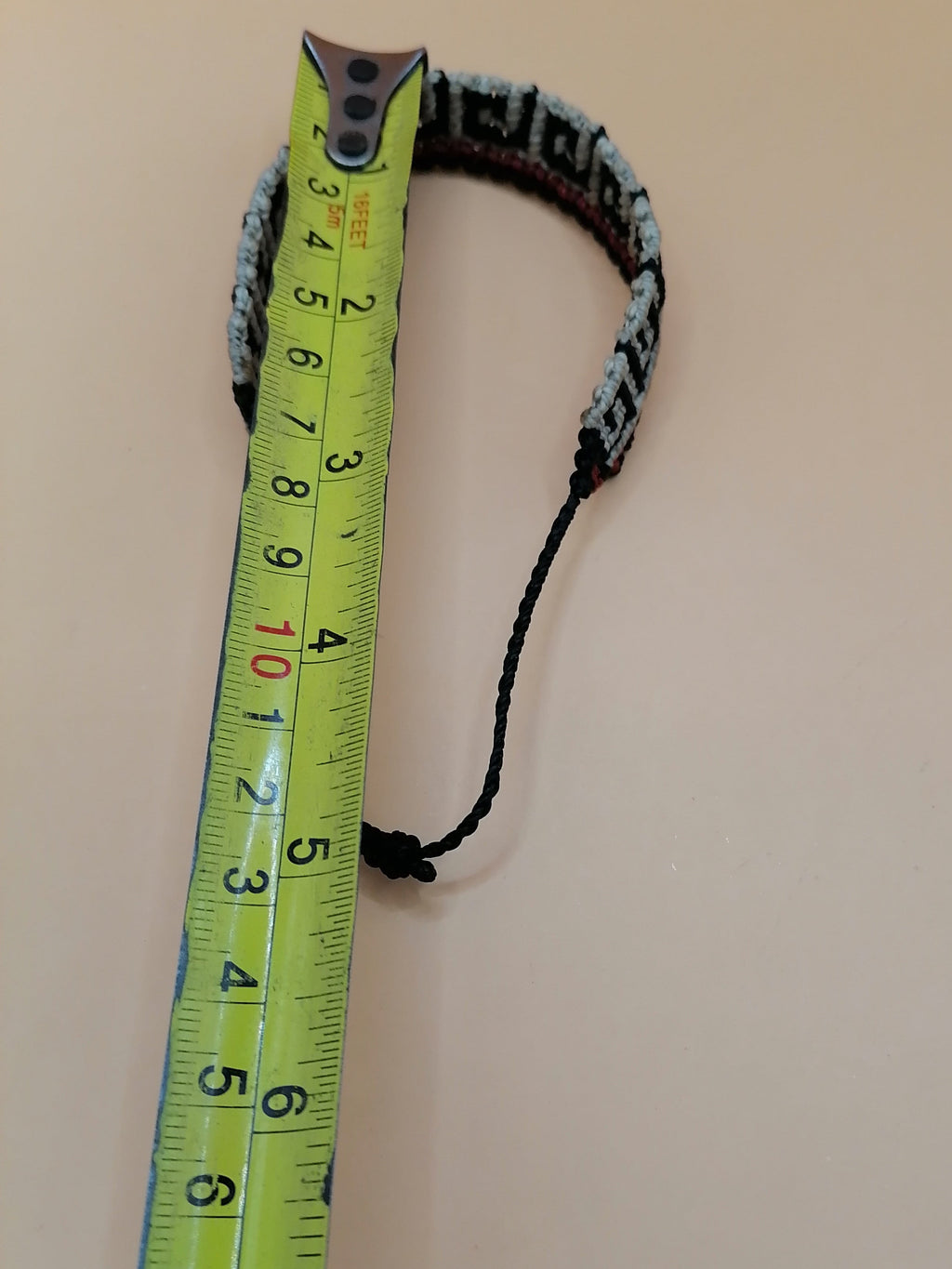 Hand-woven macrame cord bracelet inspired by Peruvian culture