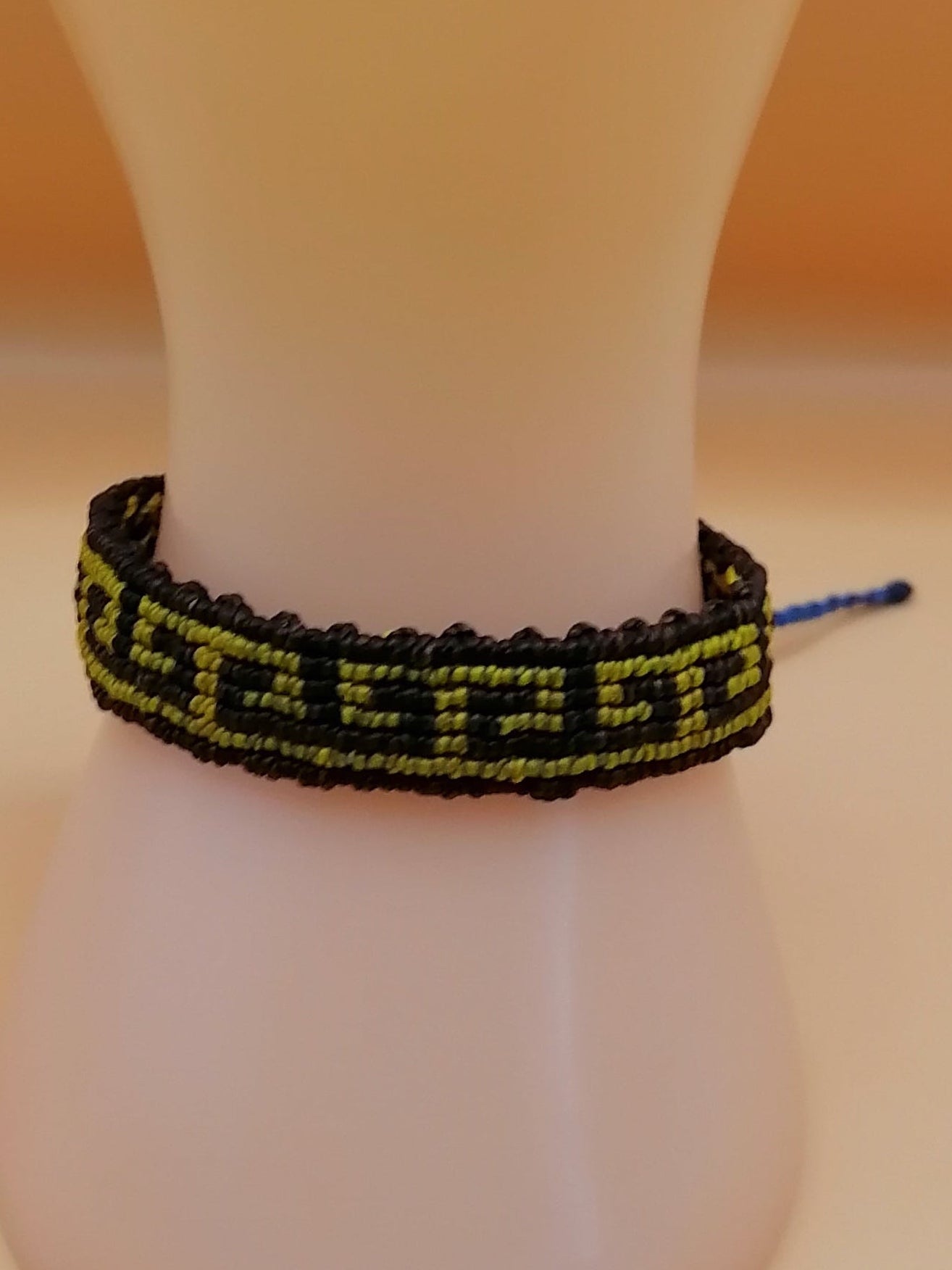 Peruvian Handmade Bracelet Woven with Macrame Thread Andean Labyrinth Design
