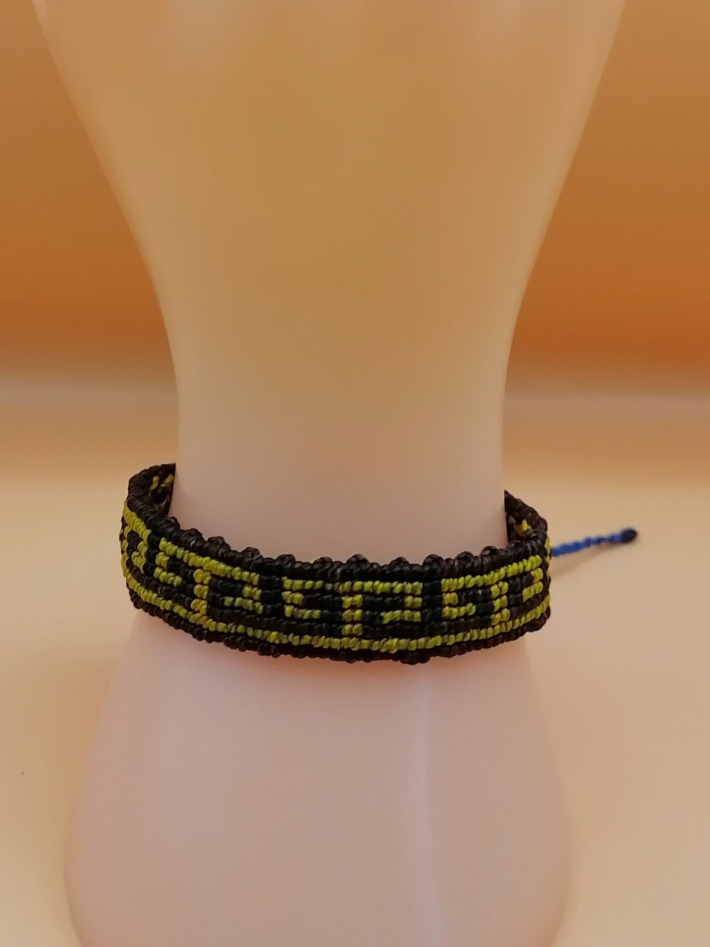 Peruvian Handmade Bracelet Woven with Macrame Thread Andean Labyrinth Design