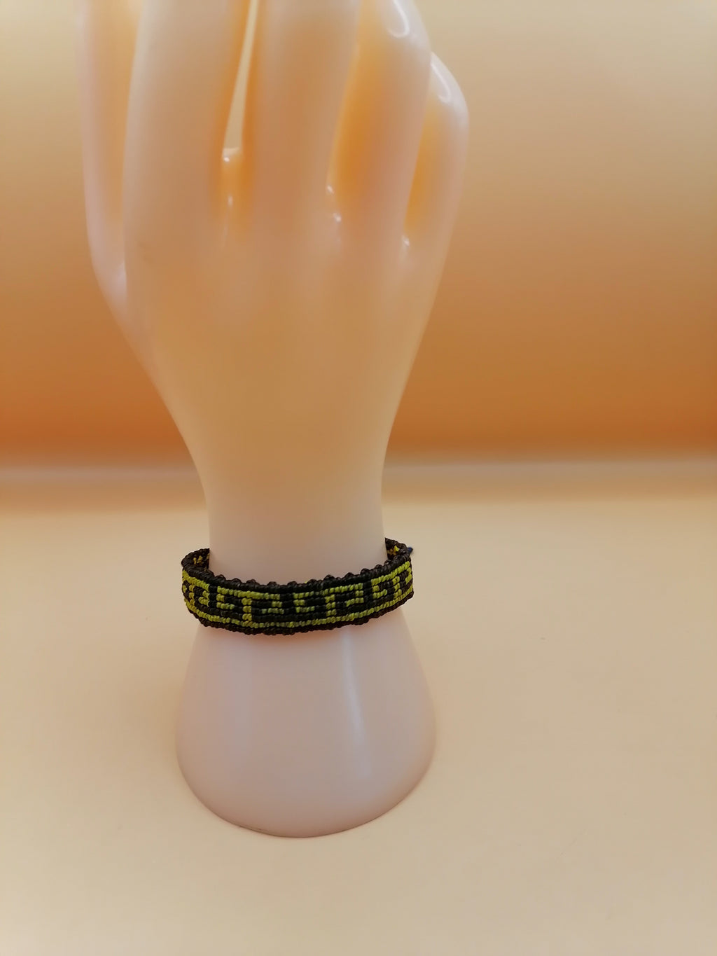 Peruvian Handmade Bracelet Woven with Macrame Thread Andean Labyrinth Design